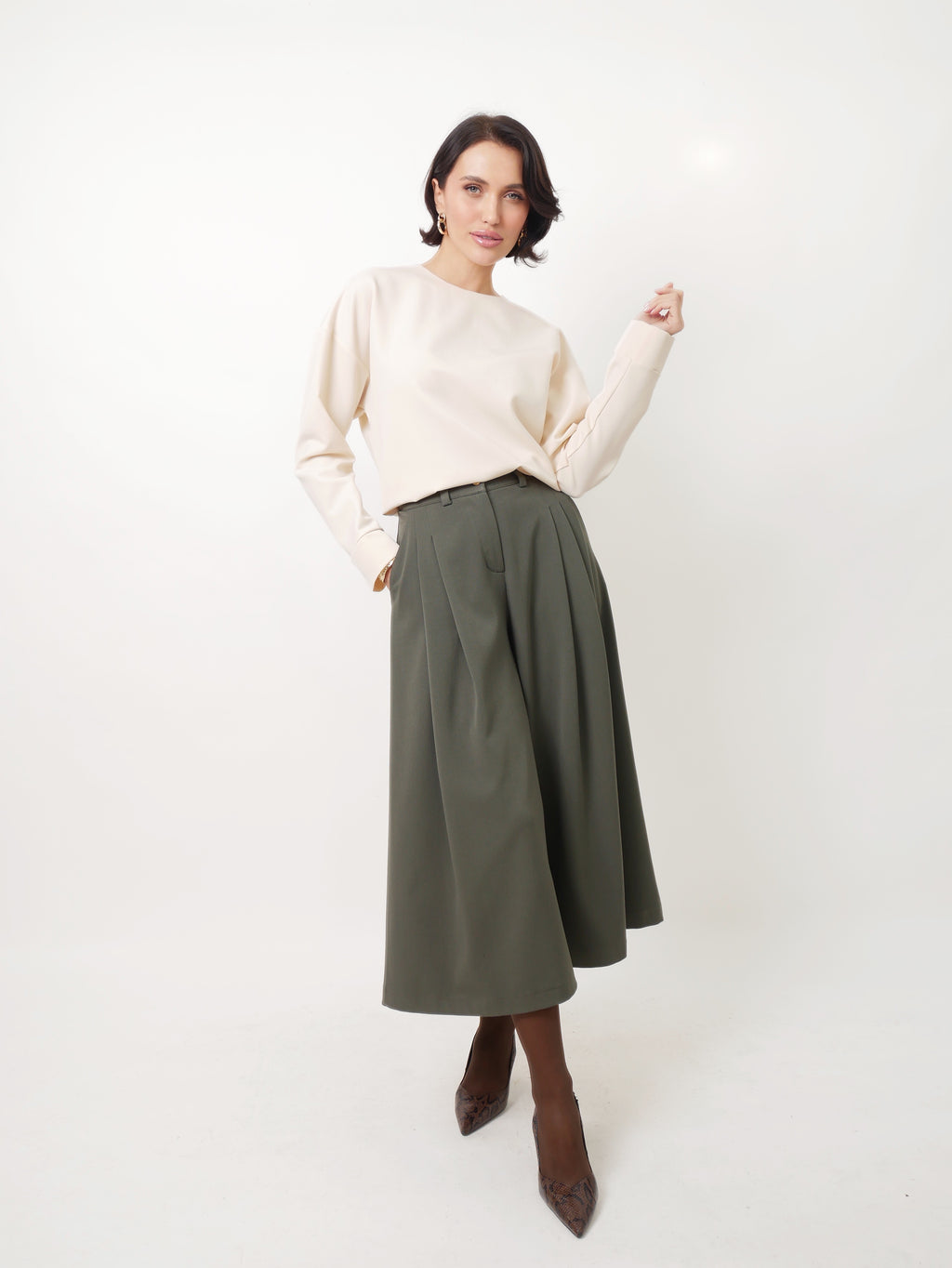 Kalhotová sukně "Khaki"