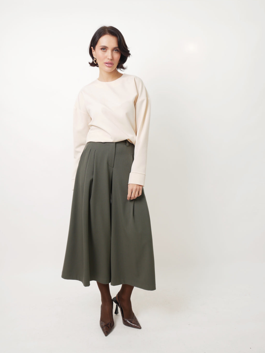 Kalhotová sukně "Khaki"