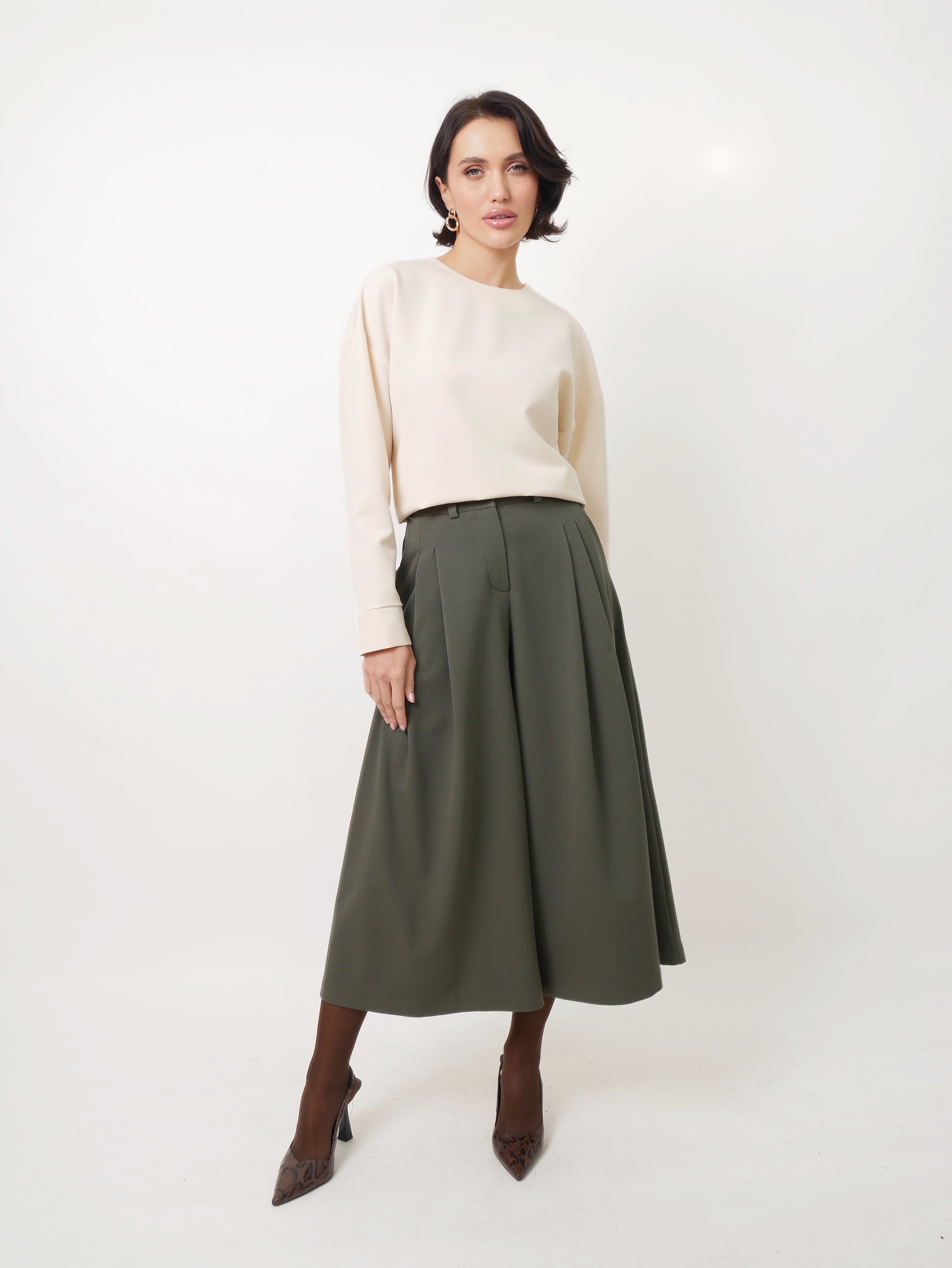 Kalhotová sukně "Khaki"