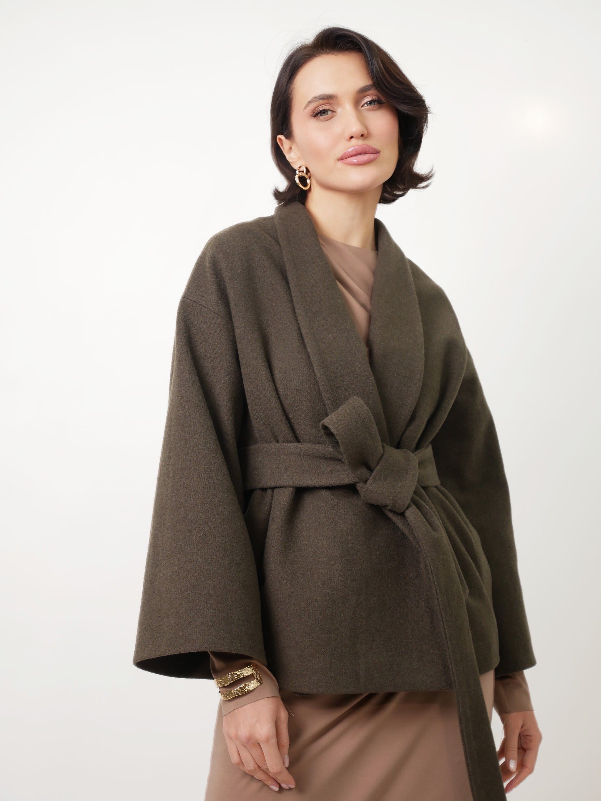 Kabát "Kimono" khaki