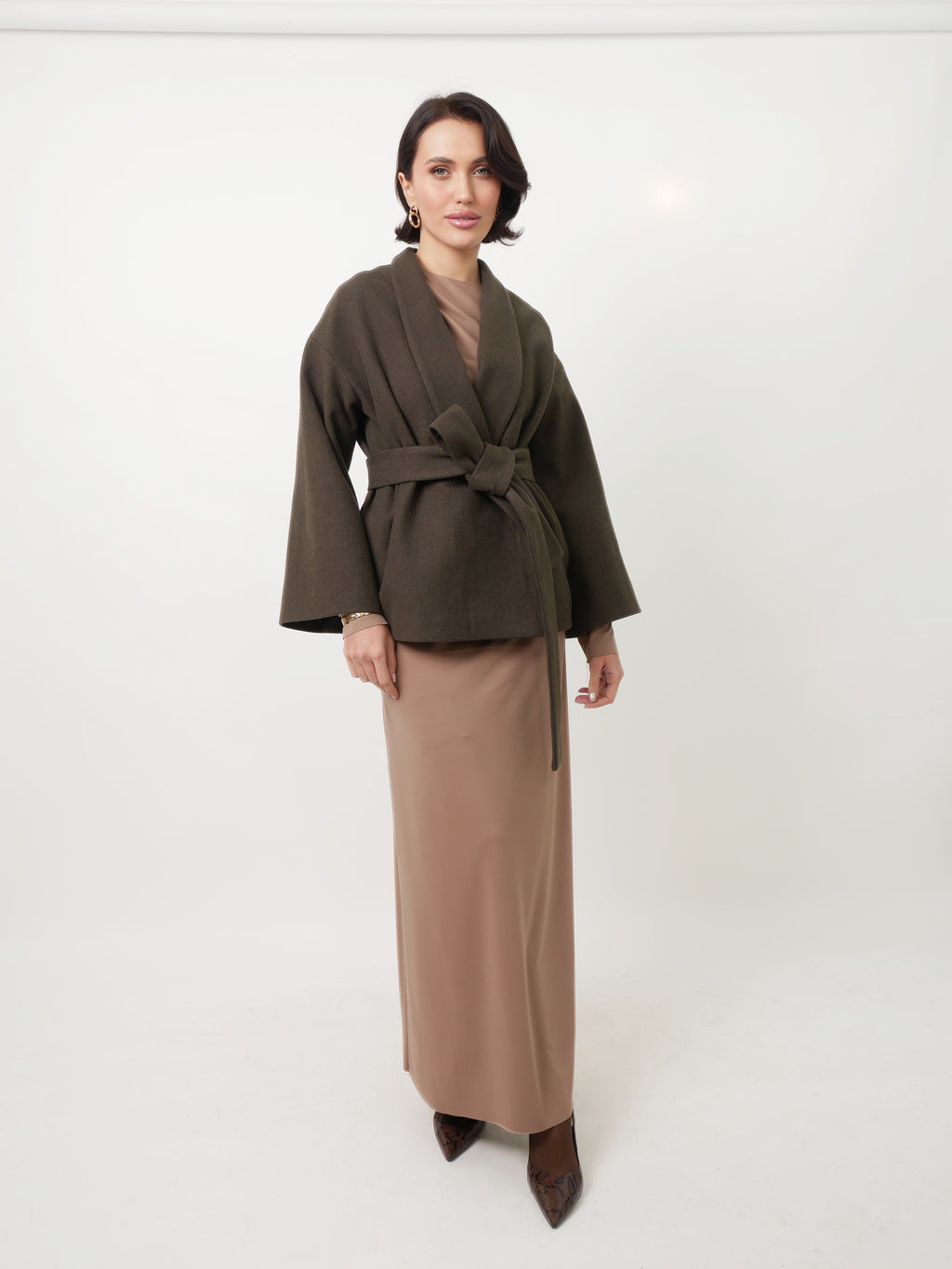 Kabát "Kimono" khaki