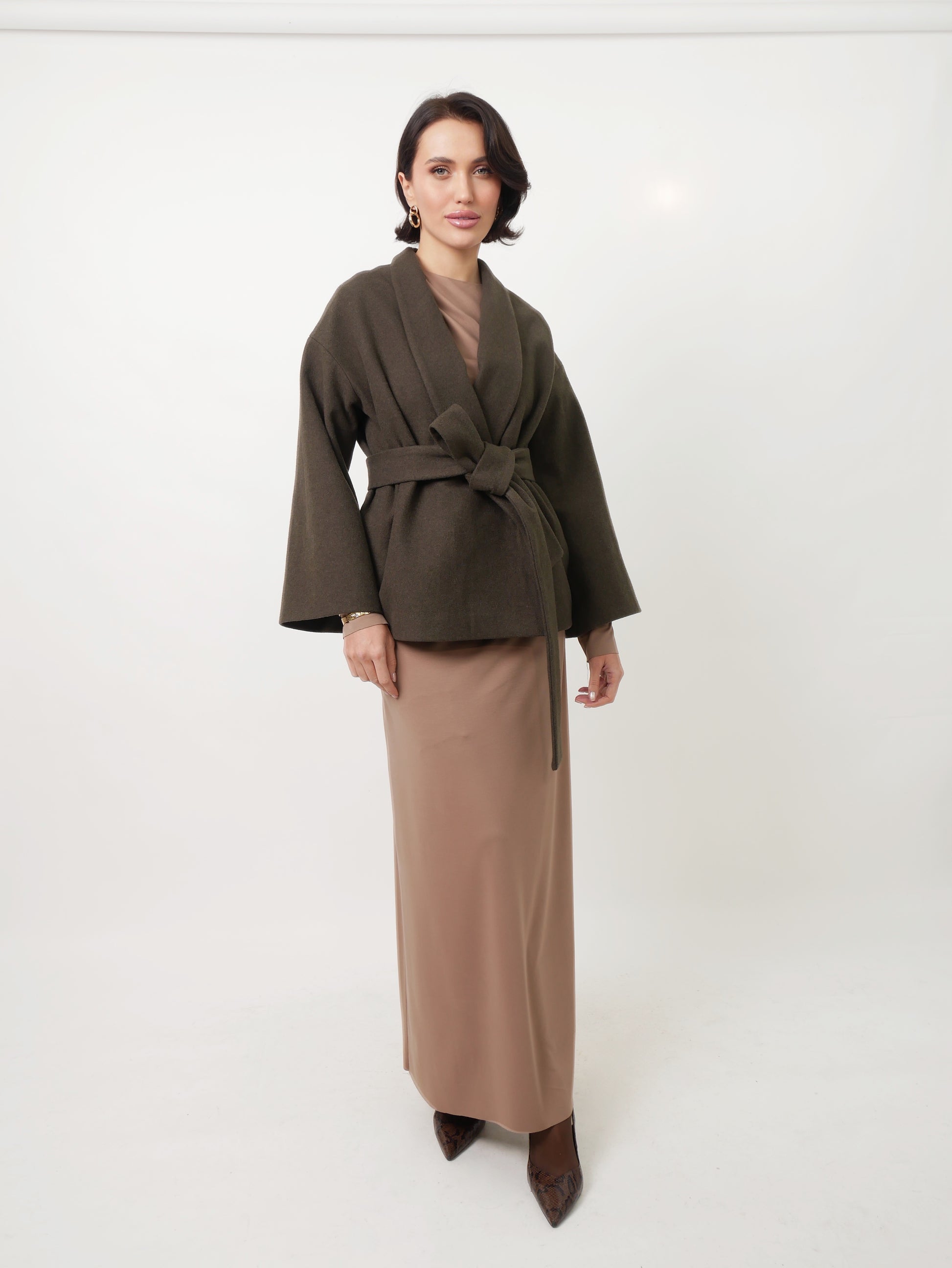 Kabát "Kimono" khaki