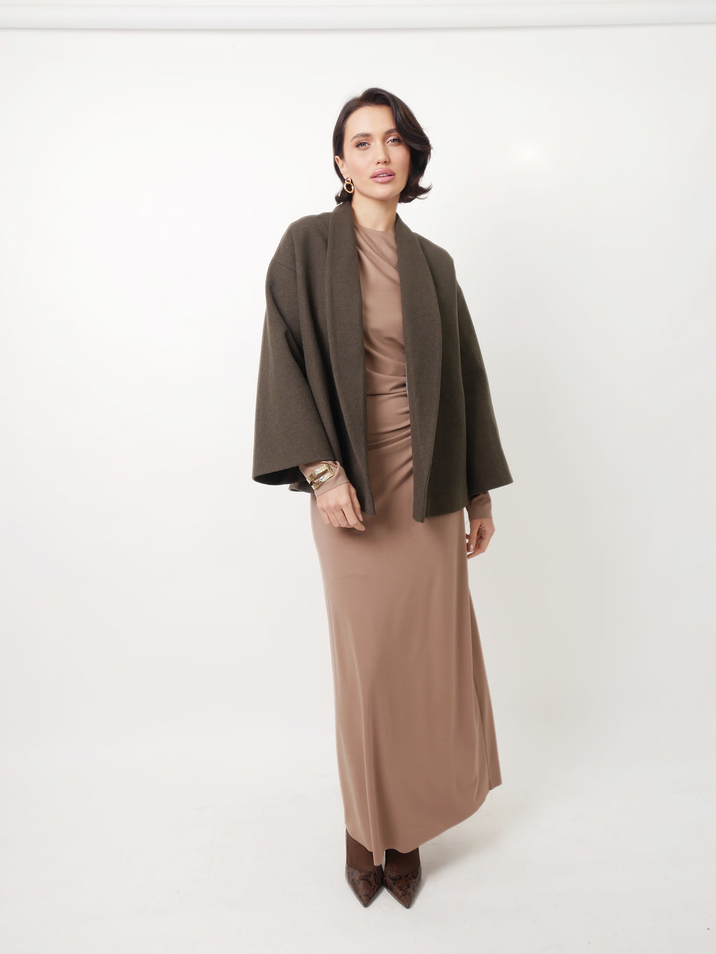 Kabát "Kimono" khaki