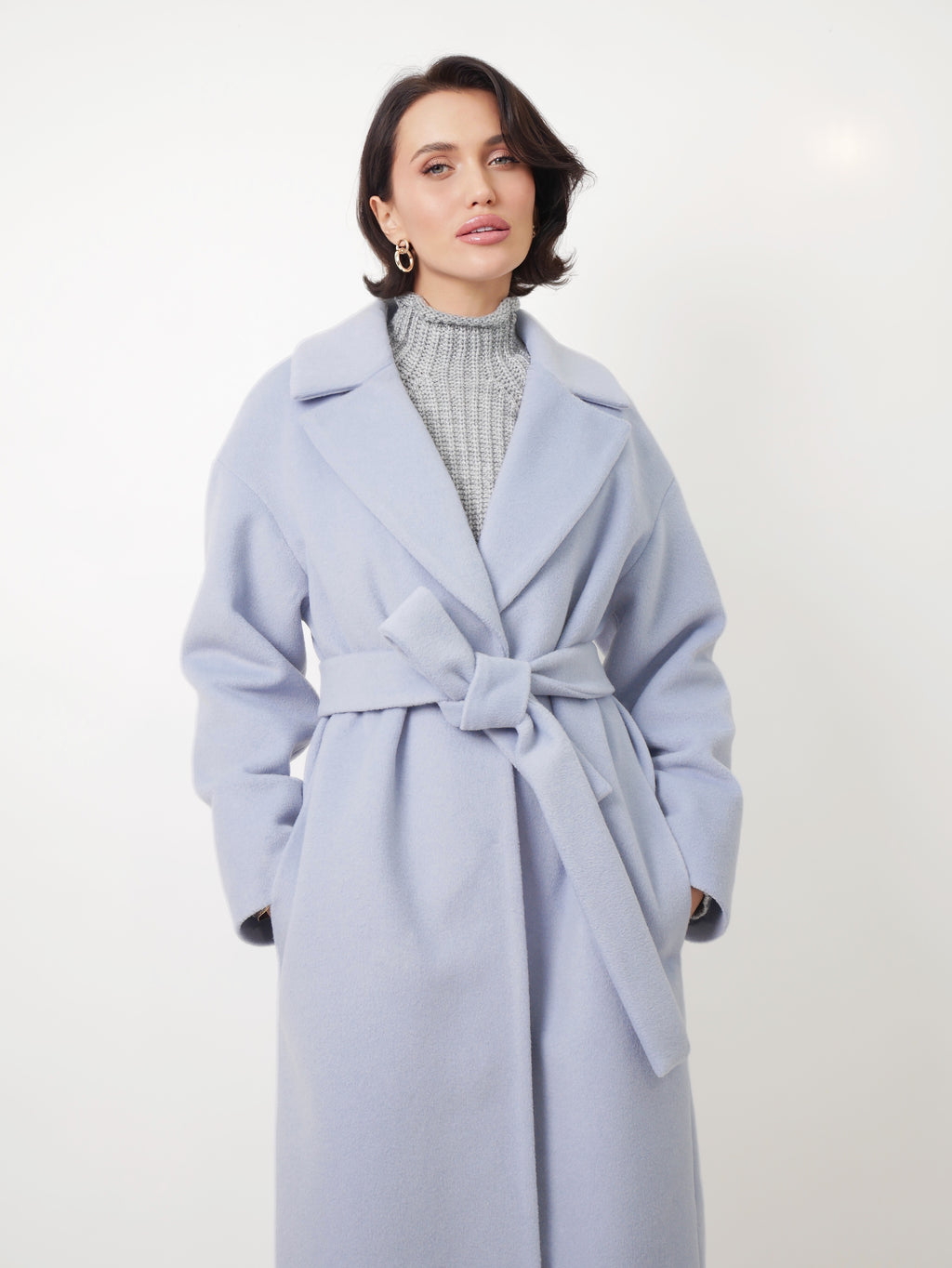 Kabát "Oversized" dusty blue