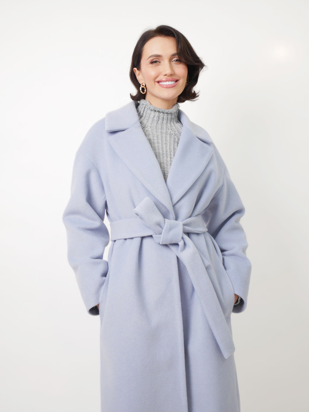 Kabát "Oversized" dusty blue