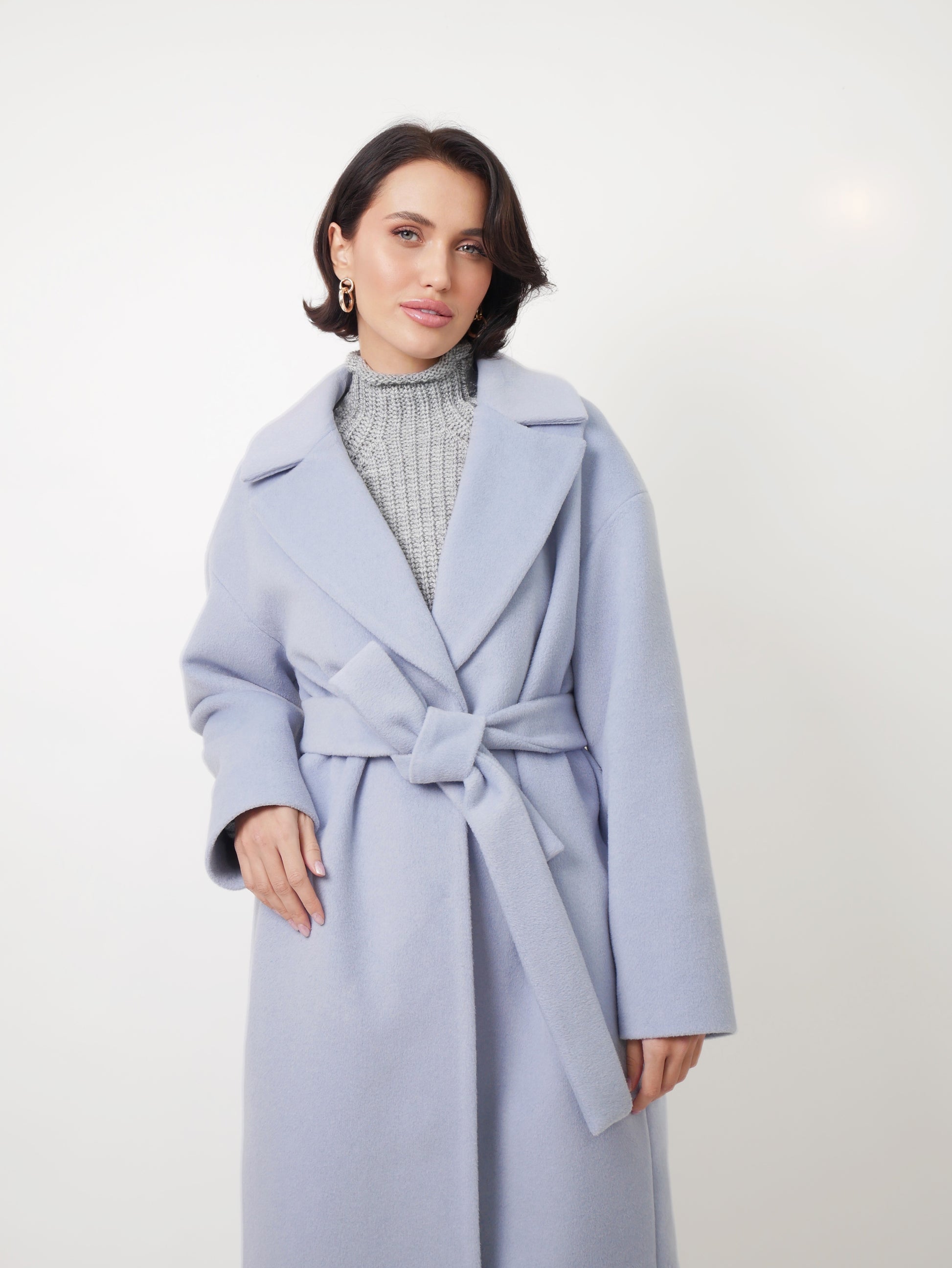 Kabát "Oversized" dusty blue