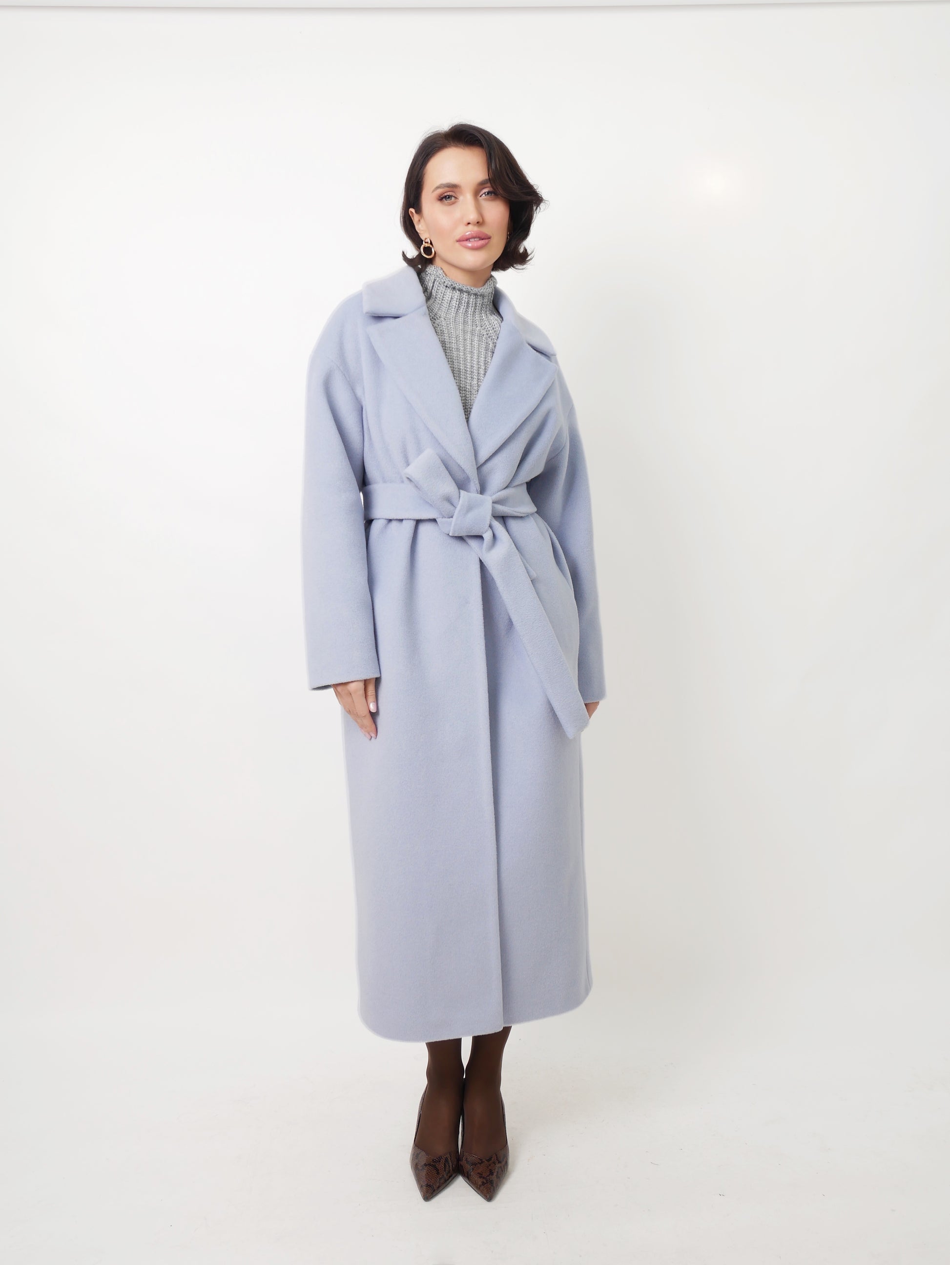 Kabát "Oversized" dusty blue