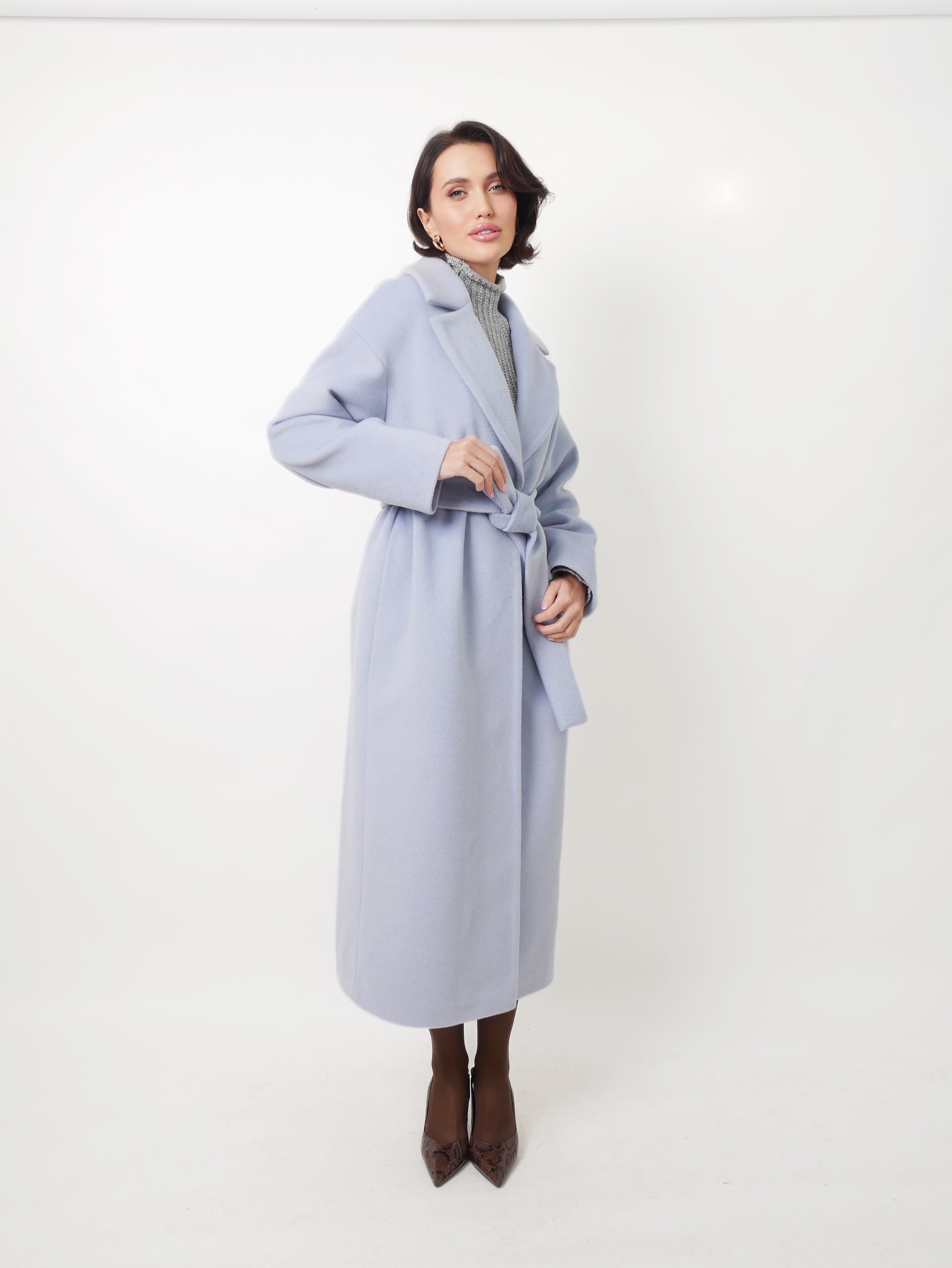 Kabát "Oversized" dusty blue