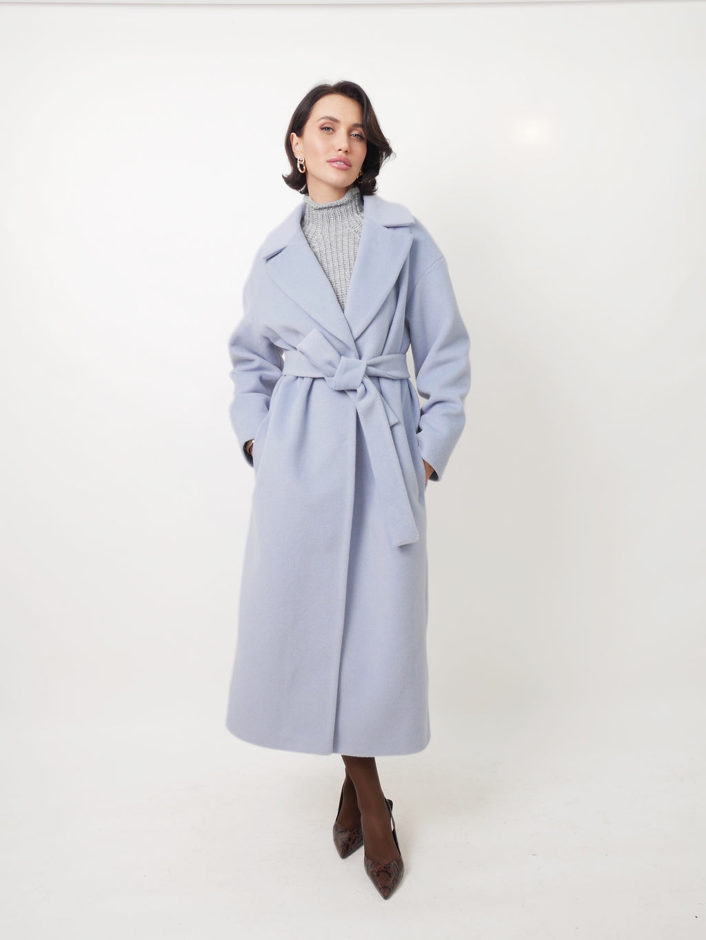 Kabát "Oversized" dusty blue