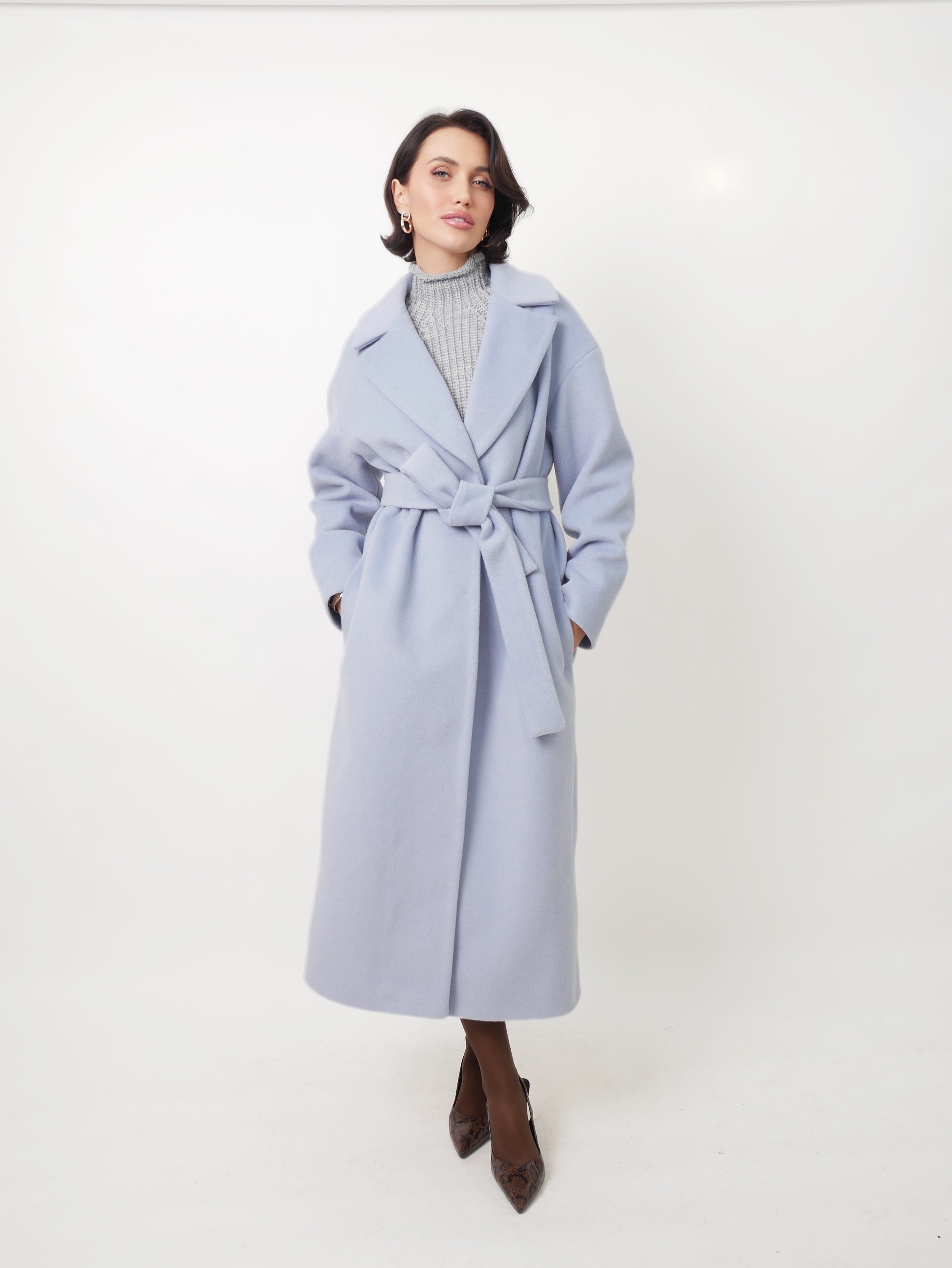 Kabát "Oversized" dusty blue