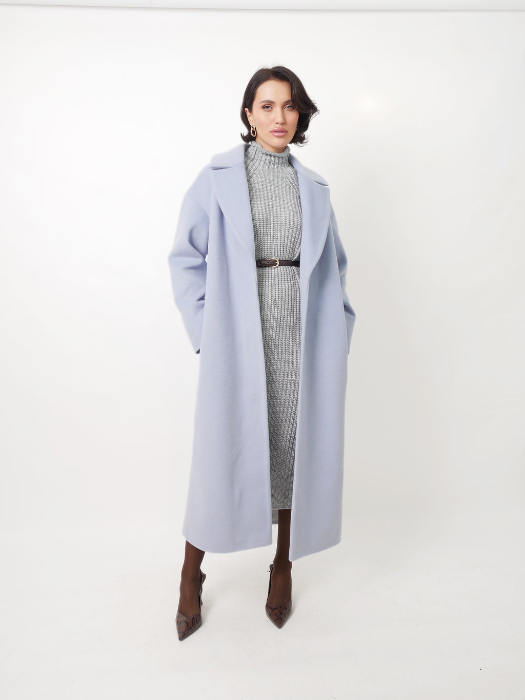 Kabát "Oversized" dusty blue