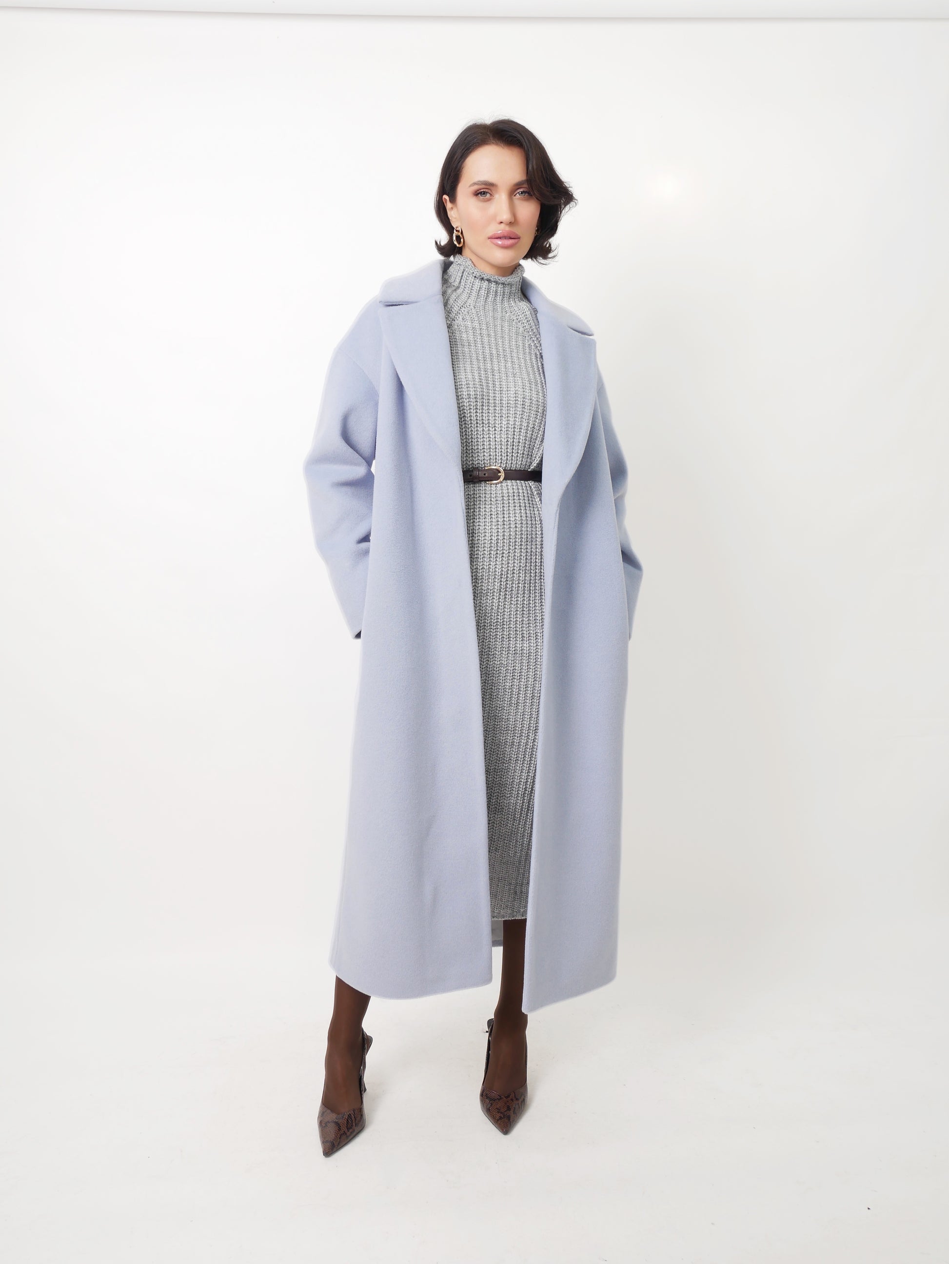 Kabát "Oversized" dusty blue