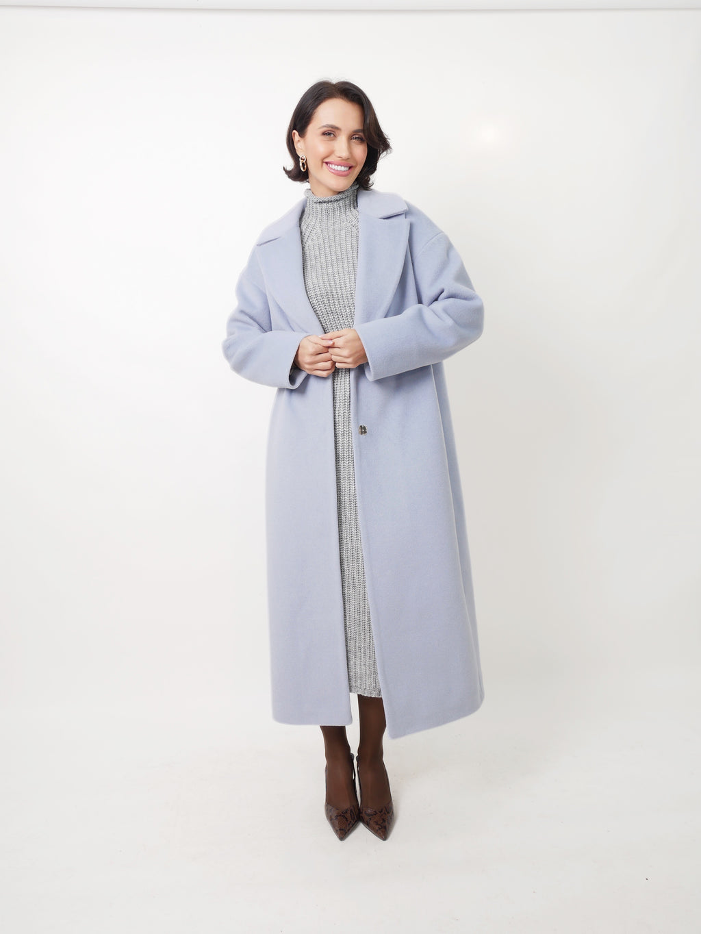 Kabát "Oversized" dusty blue