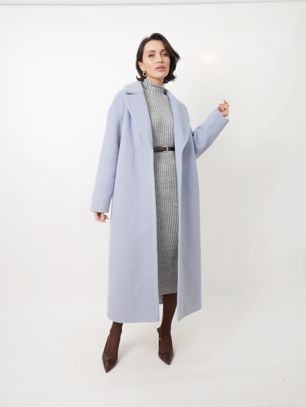 Kabát "Oversized" dusty blue