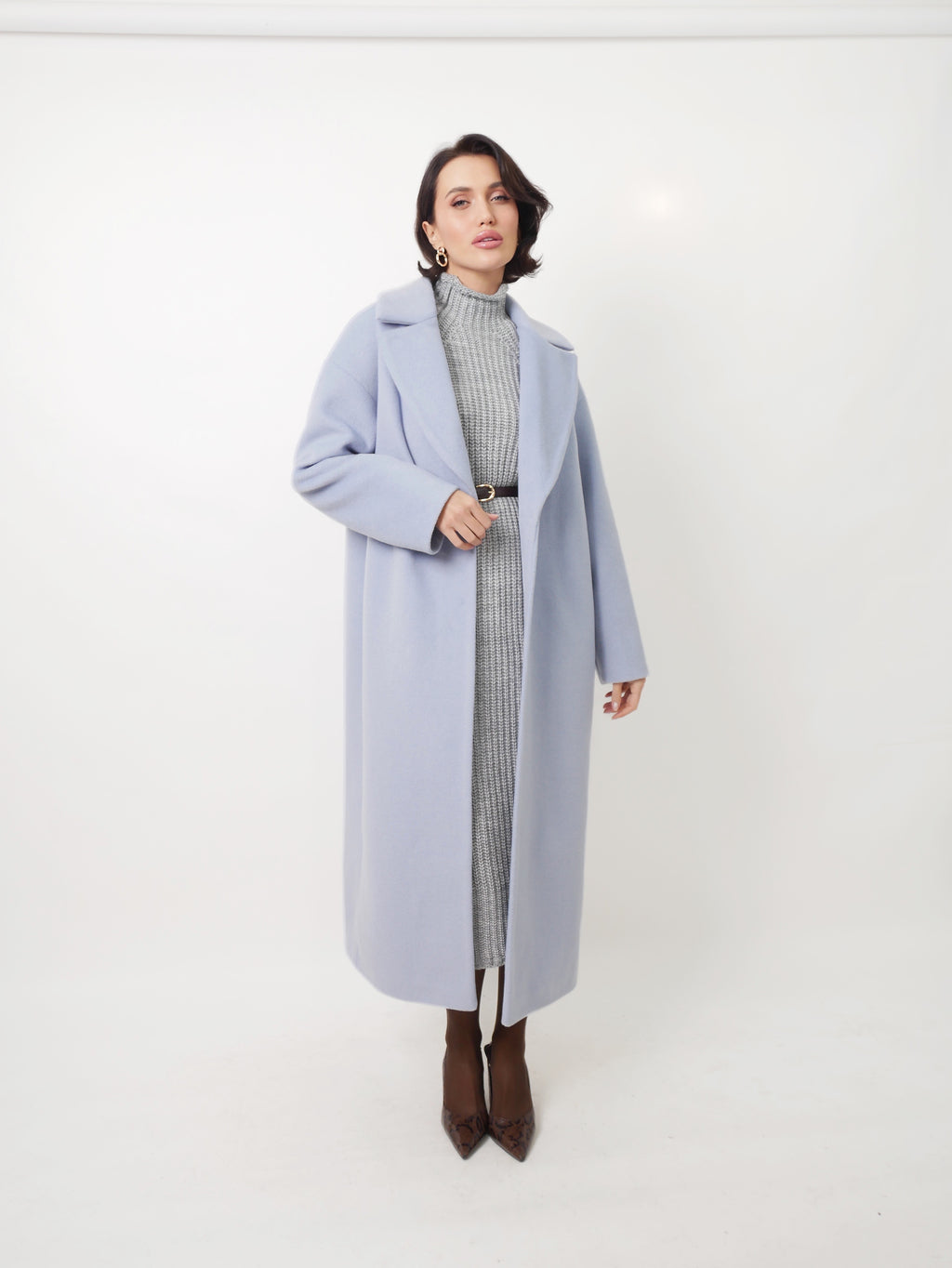 Kabát "Oversized" dusty blue