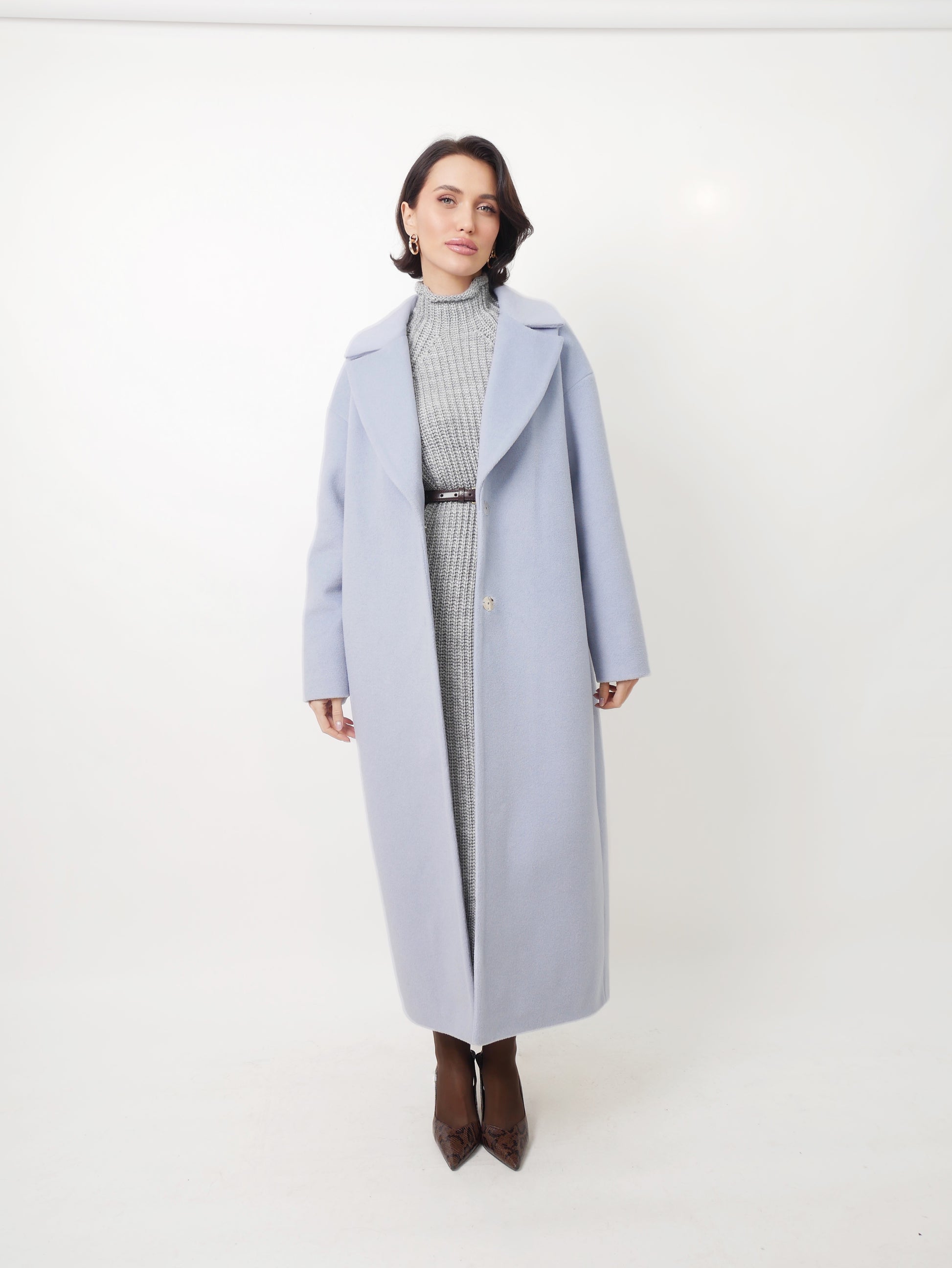 Kabát "Oversized" dusty blue