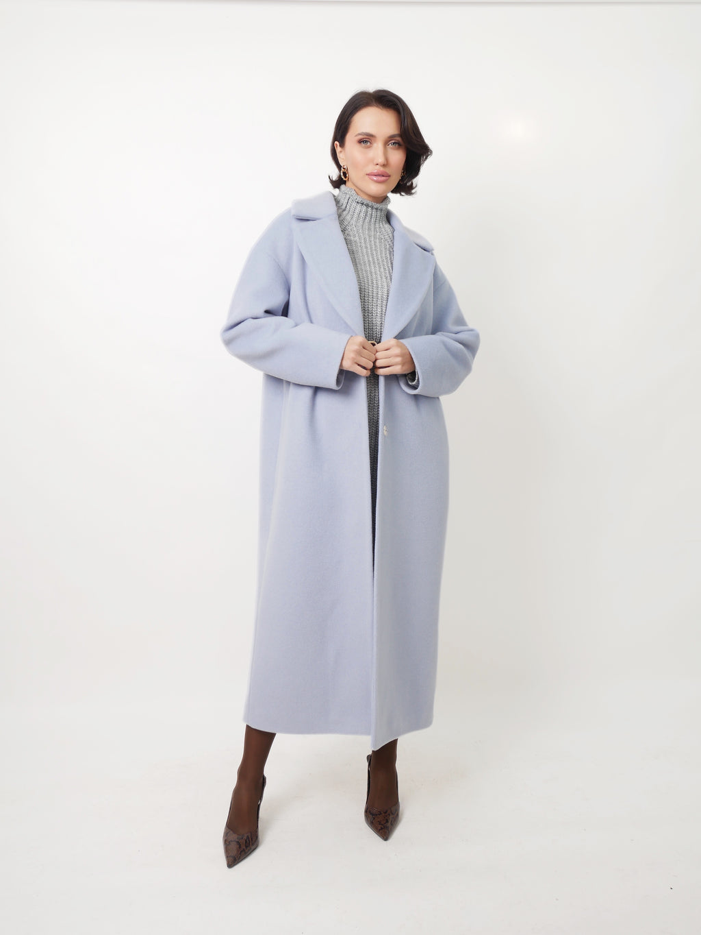 Kabát "Oversized" dusty blue