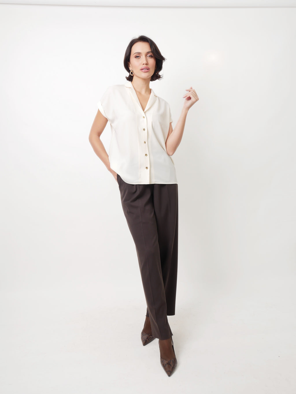 Kalhoty "Map" dark chocolate