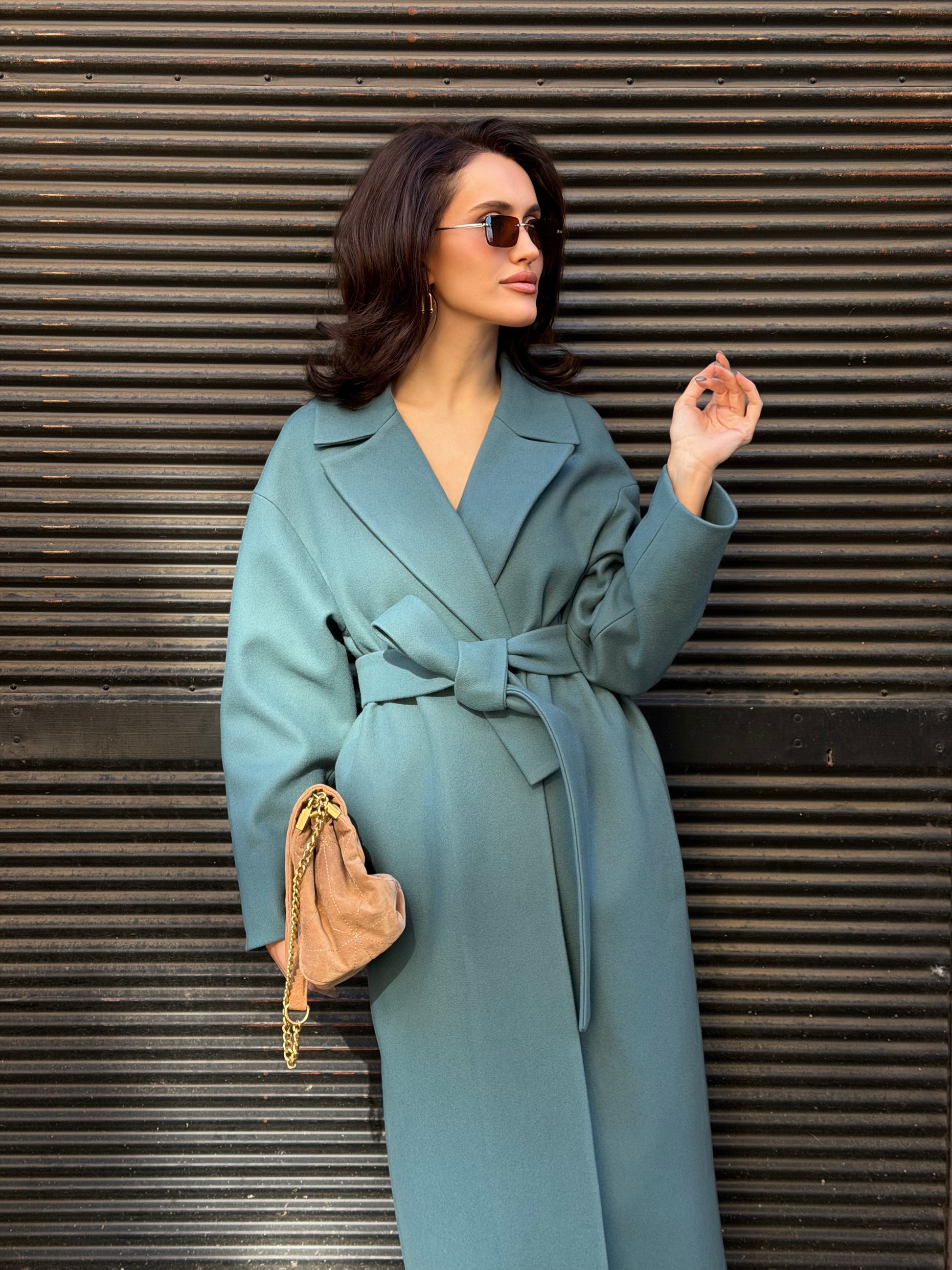 Kabát "Oversized" cyan