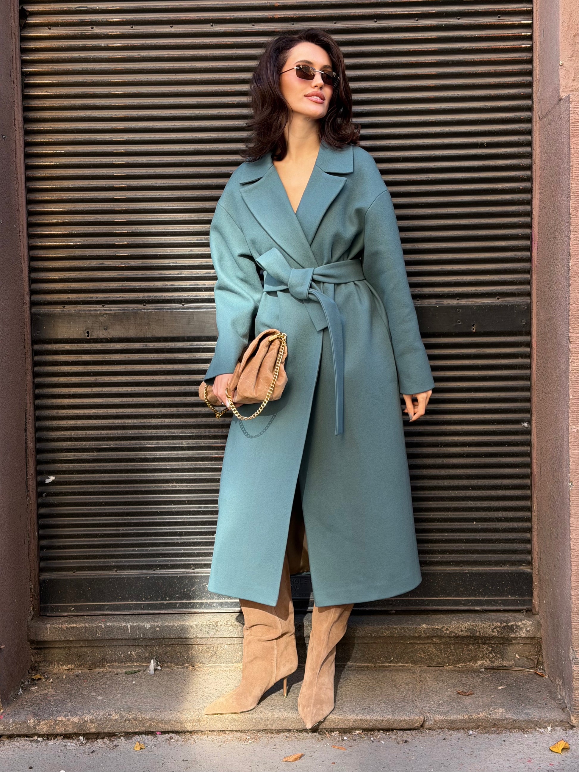 Kabát "Oversized" cyan