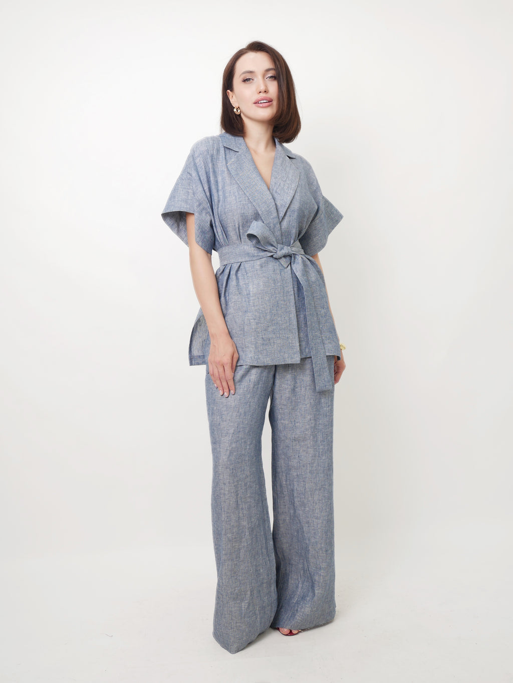 Kalhoty "Len premium" navy