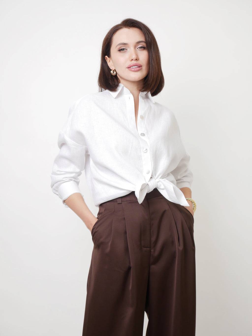Košile "Len premium" white