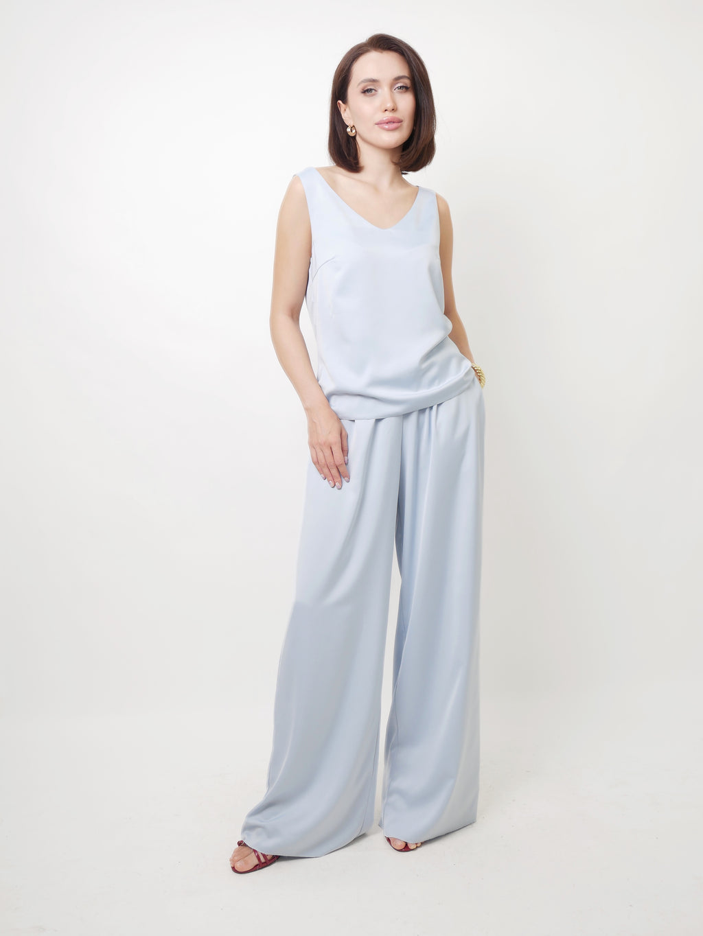 Kalhoty "Silky straight" blue