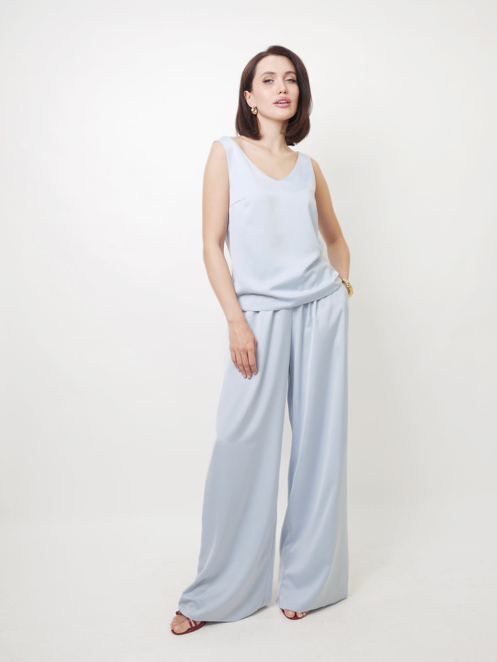 Kalhoty "Silky straight" blue