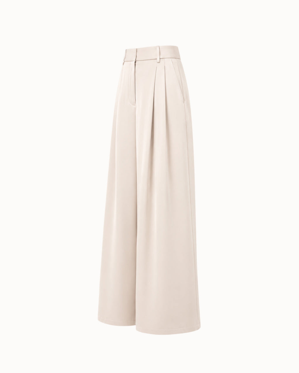 Kalhoty "Wide silk" beige