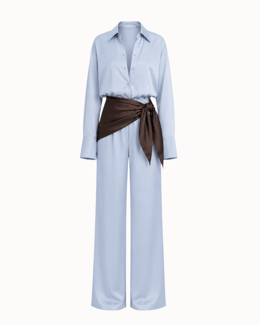 Kalhoty "Wide silk" blue