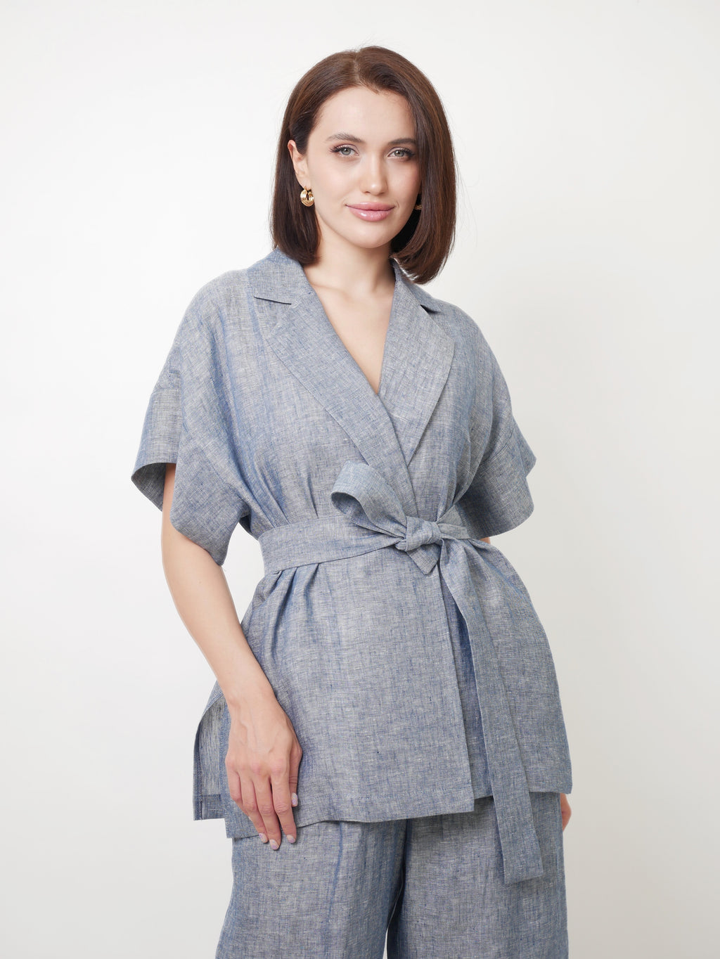 Kalhoty "Len premium" navy