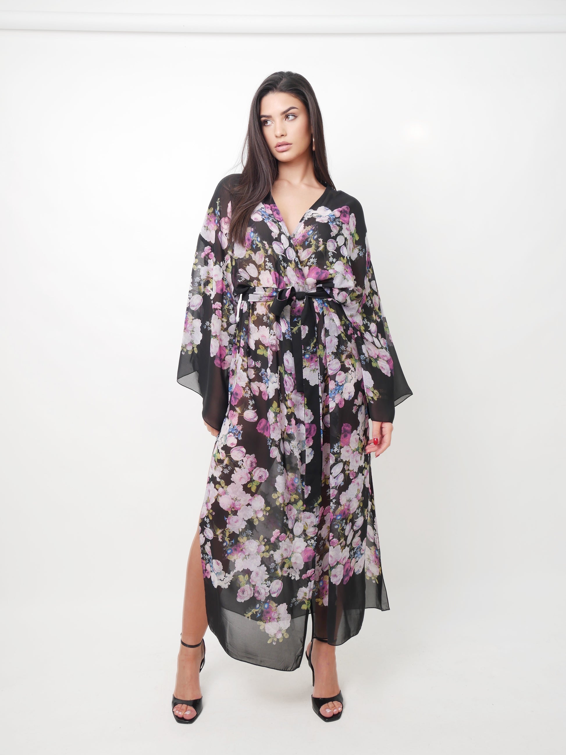 Přehoz "Kimono" violete