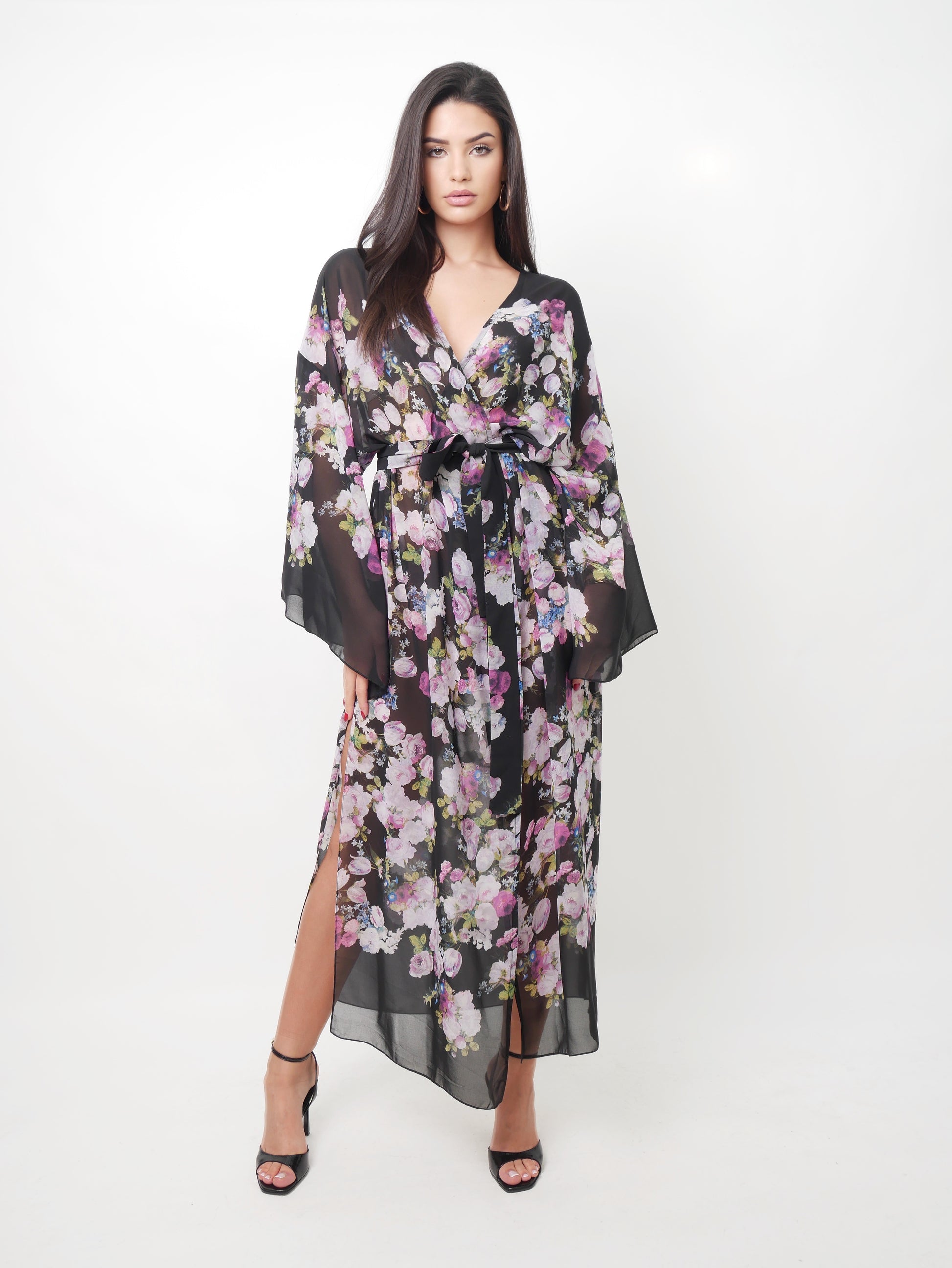 Přehoz "Kimono" violete