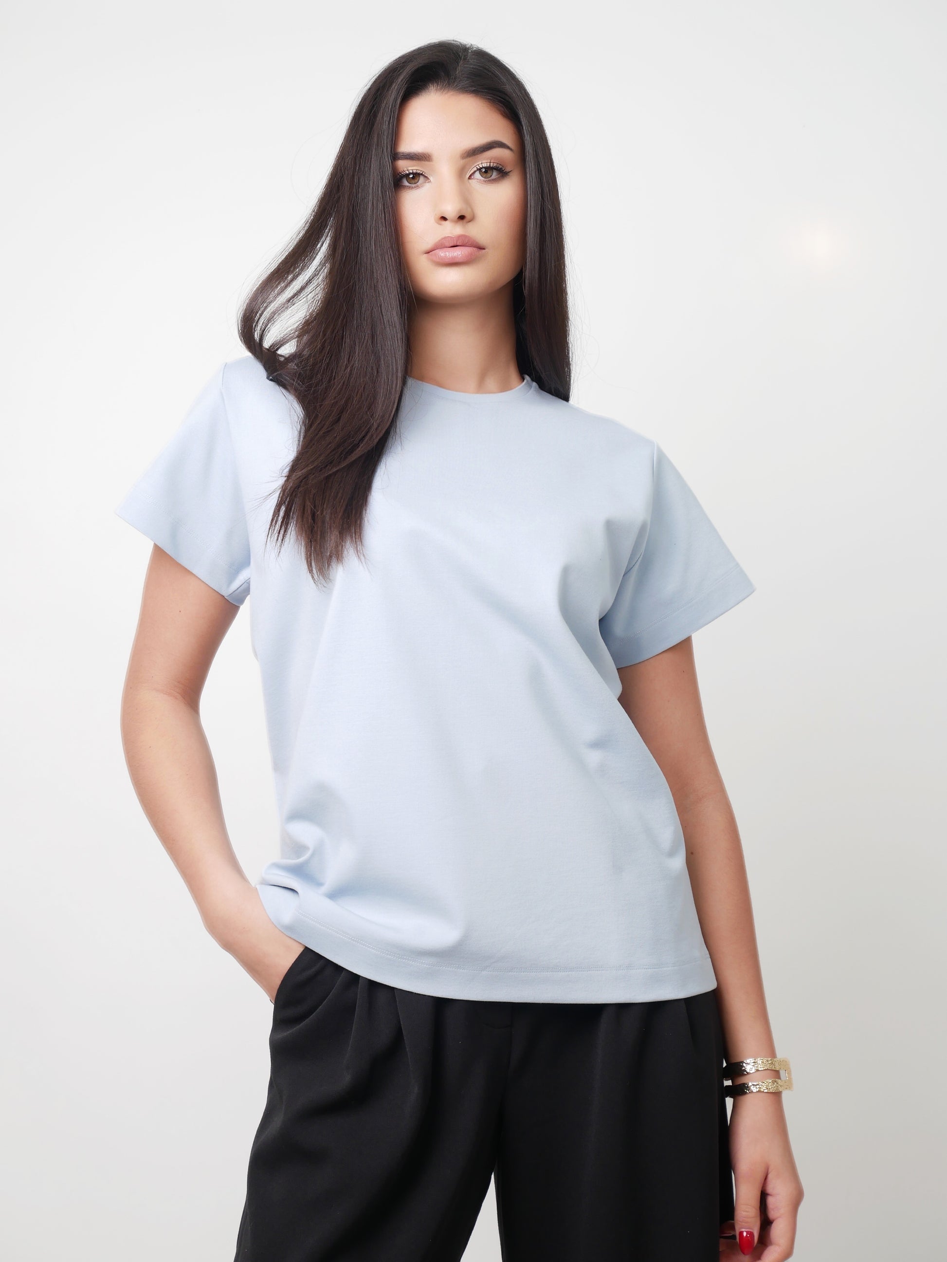Tričko "Light Basic" baby blue