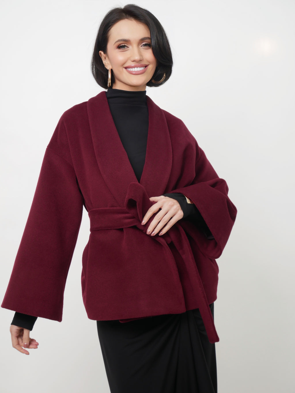 Kabát "Kimono" bordo