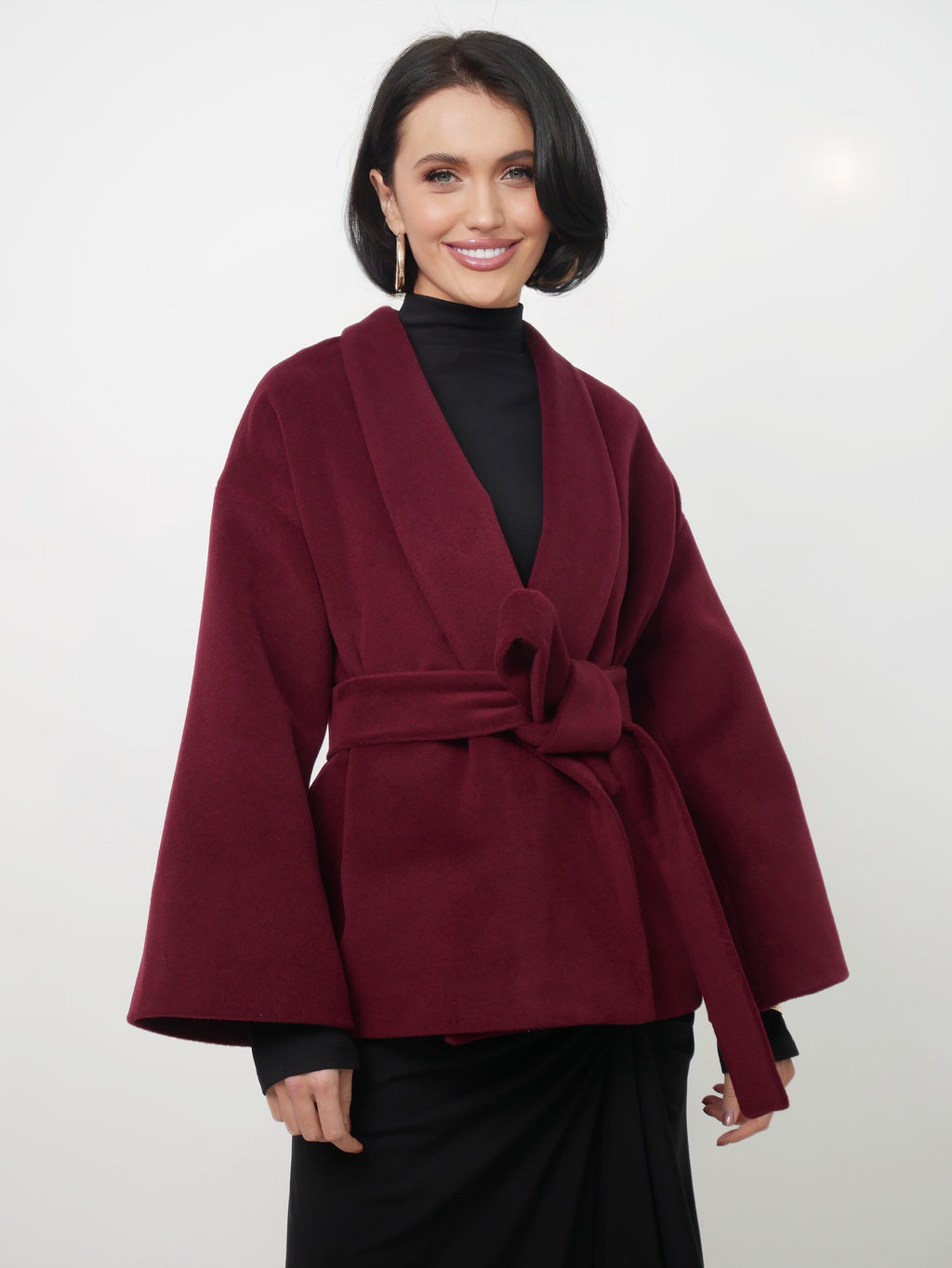 Kabát "Kimono" bordo
