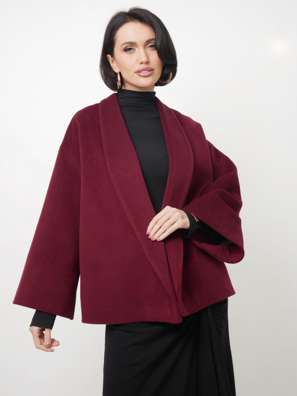 Kabát "Kimono" bordo