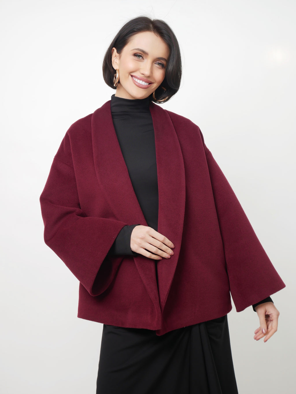Kabát "Kimono" bordo