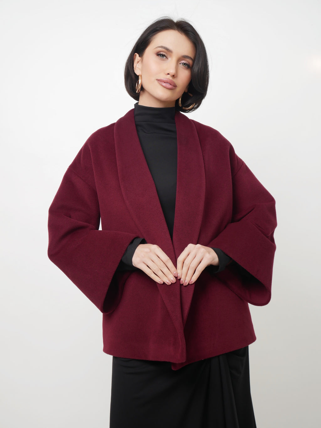 Kabát "Kimono" bordo
