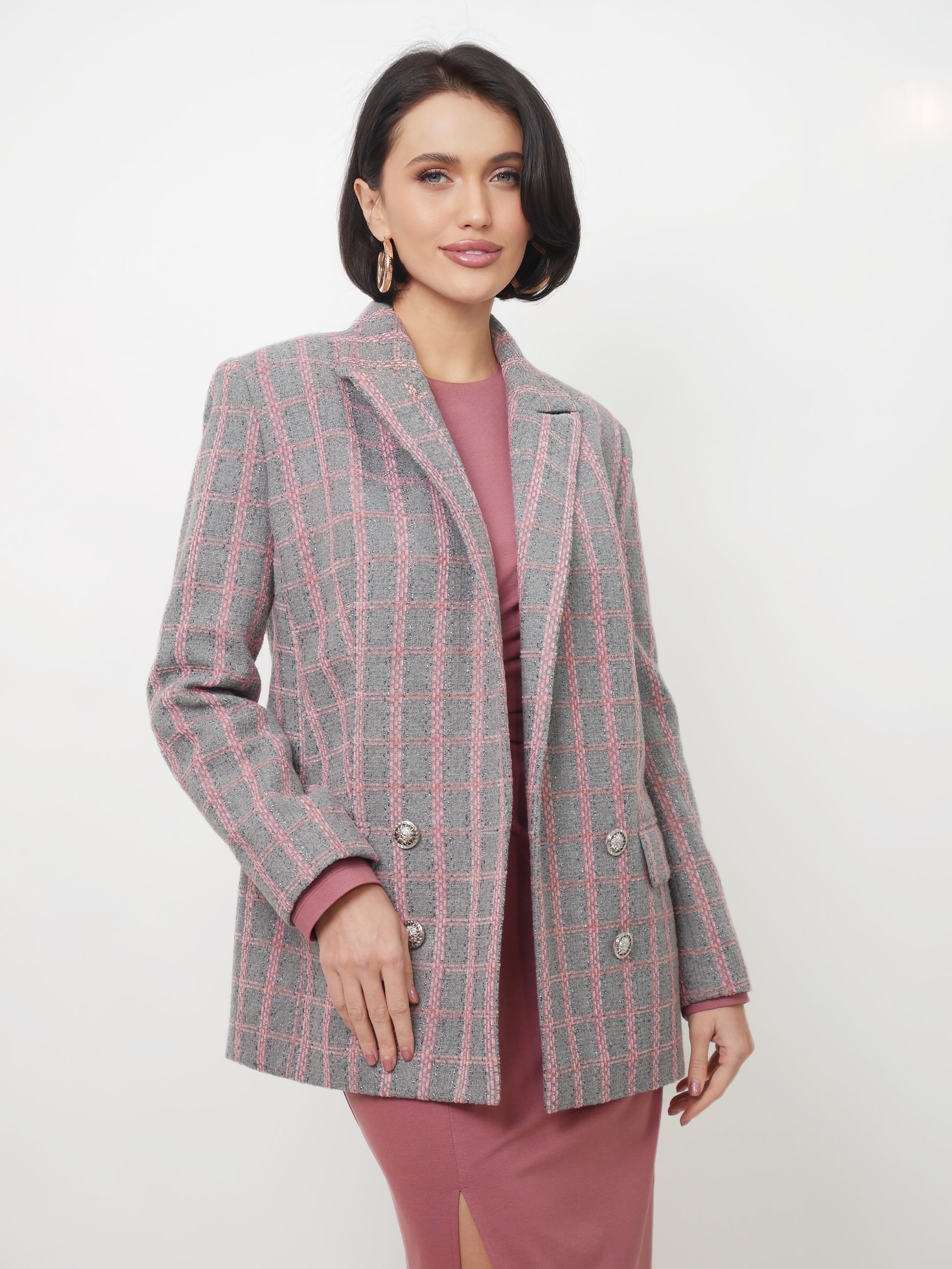 Tvídové sako "Klasik" old pink