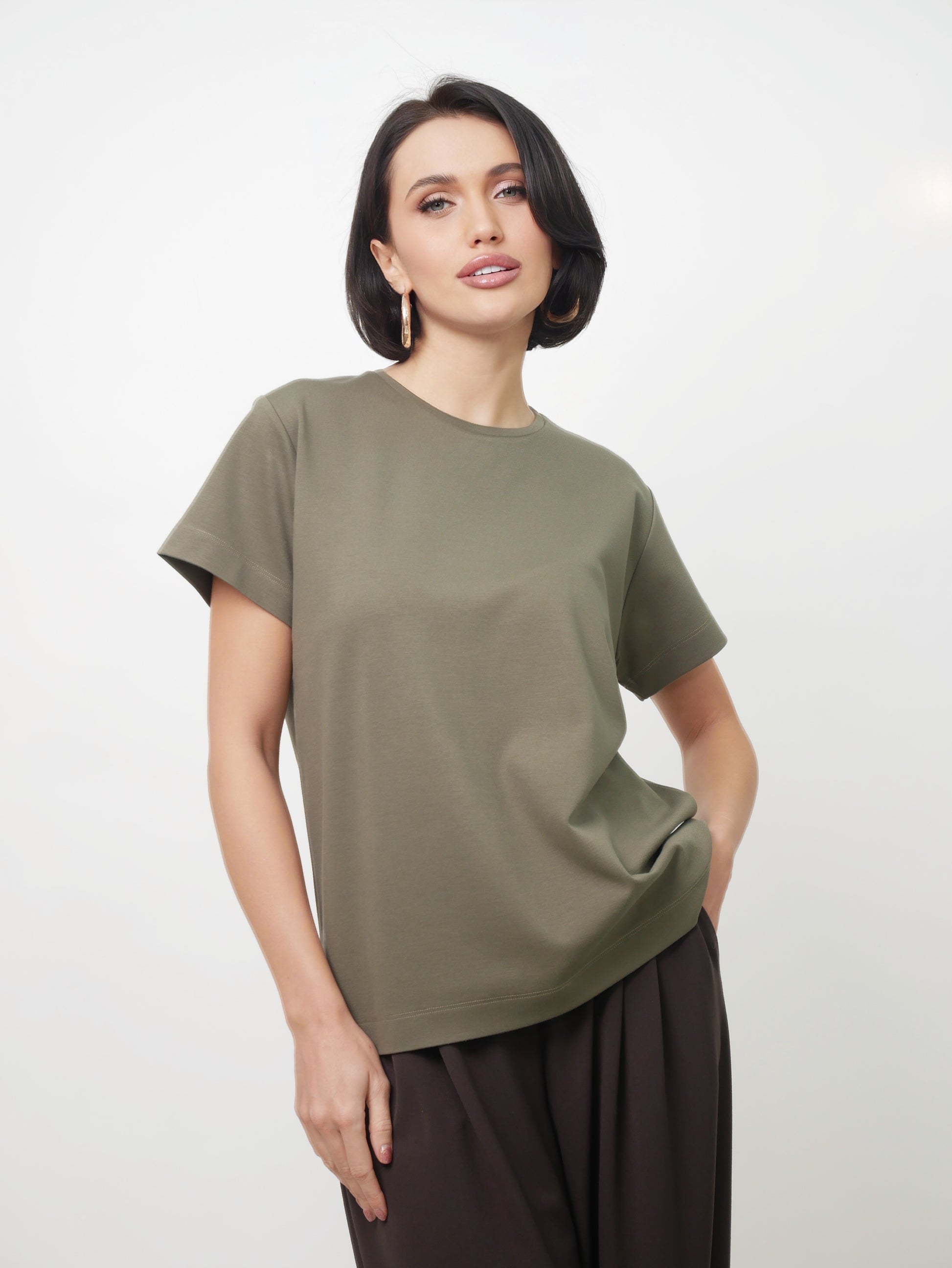Tričko "Basic" khaki
