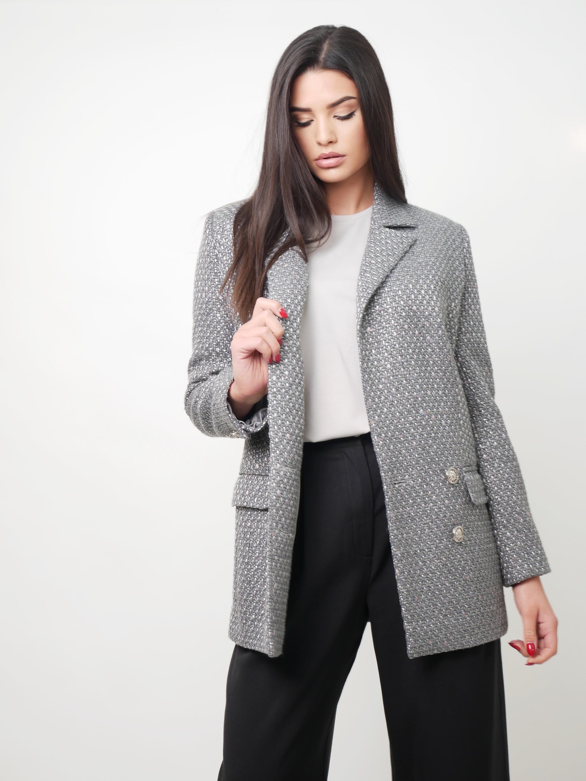 Tvídové sako "Klasik" grey