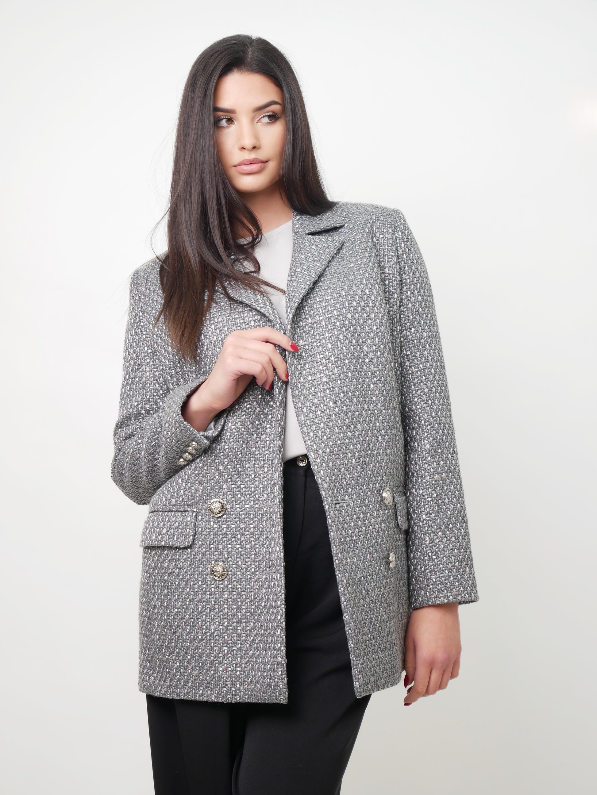 Tvídové sako "Klasik" grey