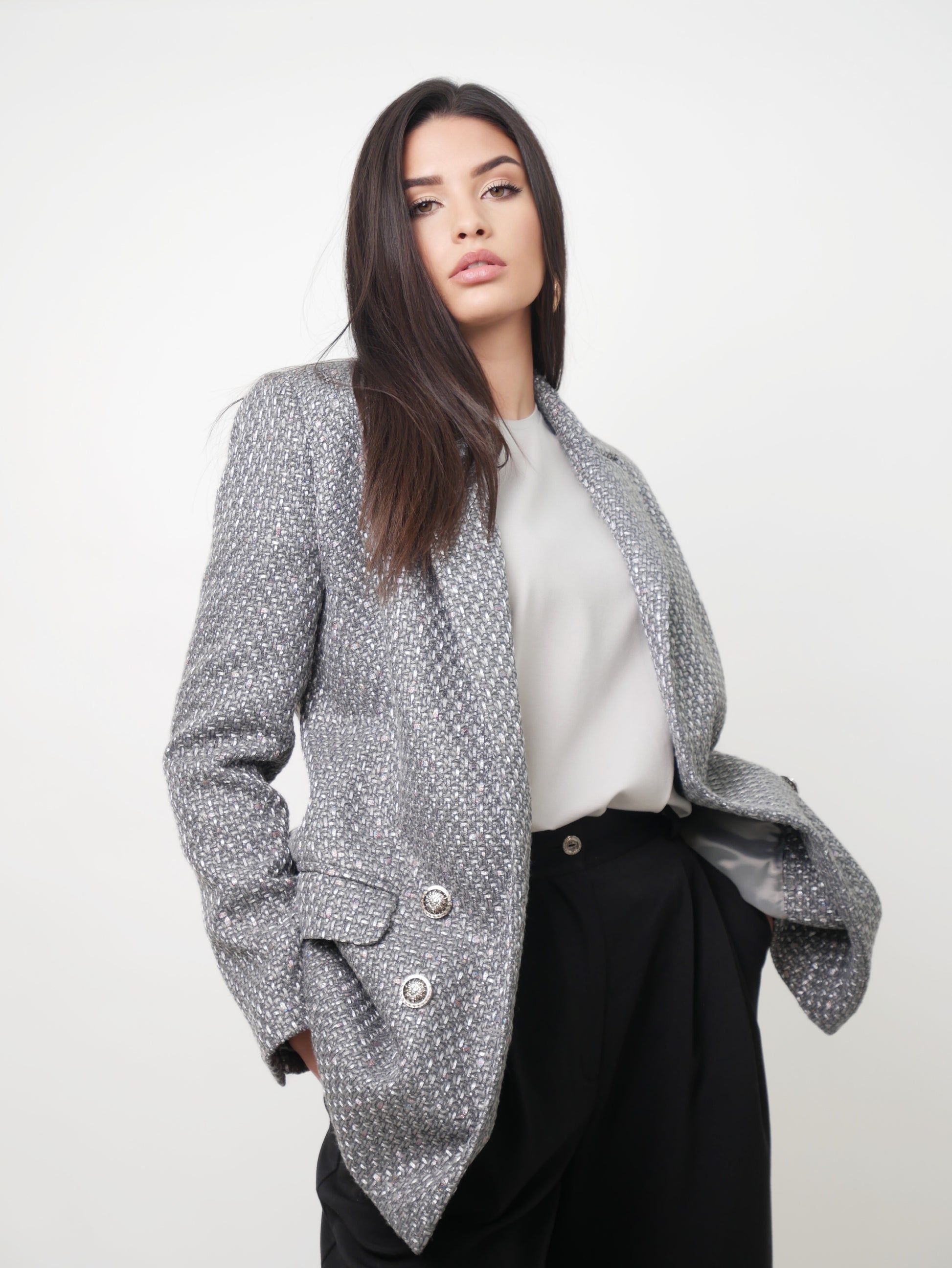 Tvídové sako "Klasik" grey