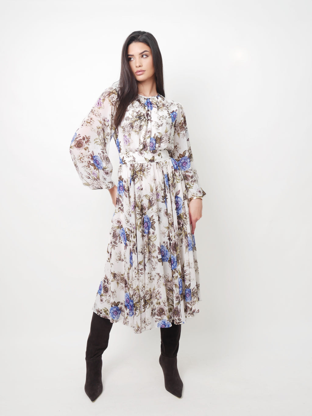 Šaty "Blue flowers"