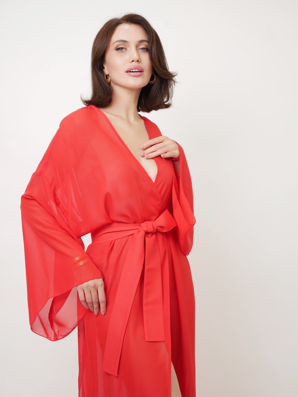 Přehoz "Kimono" Red