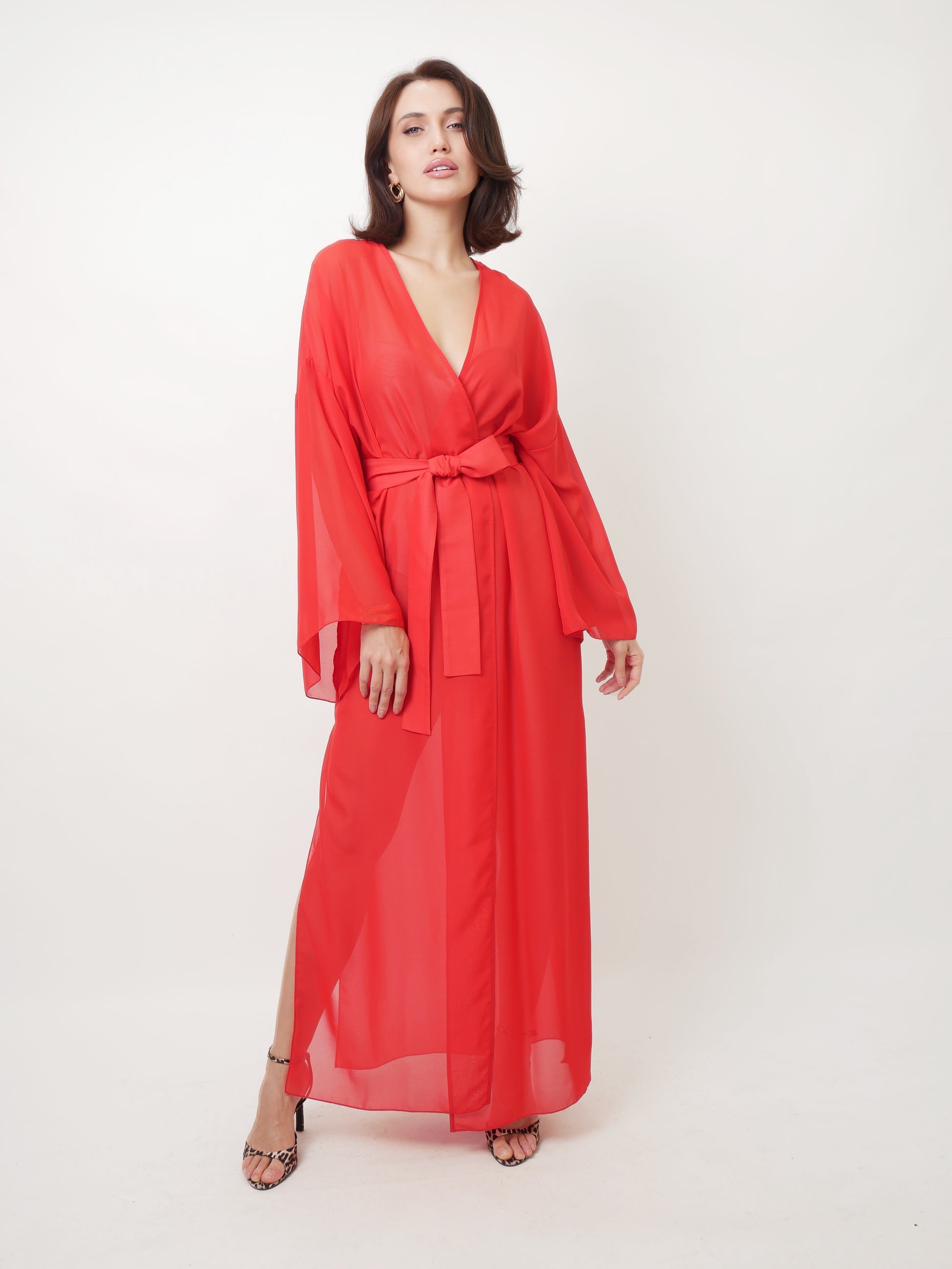 Přehoz "Kimono" Red