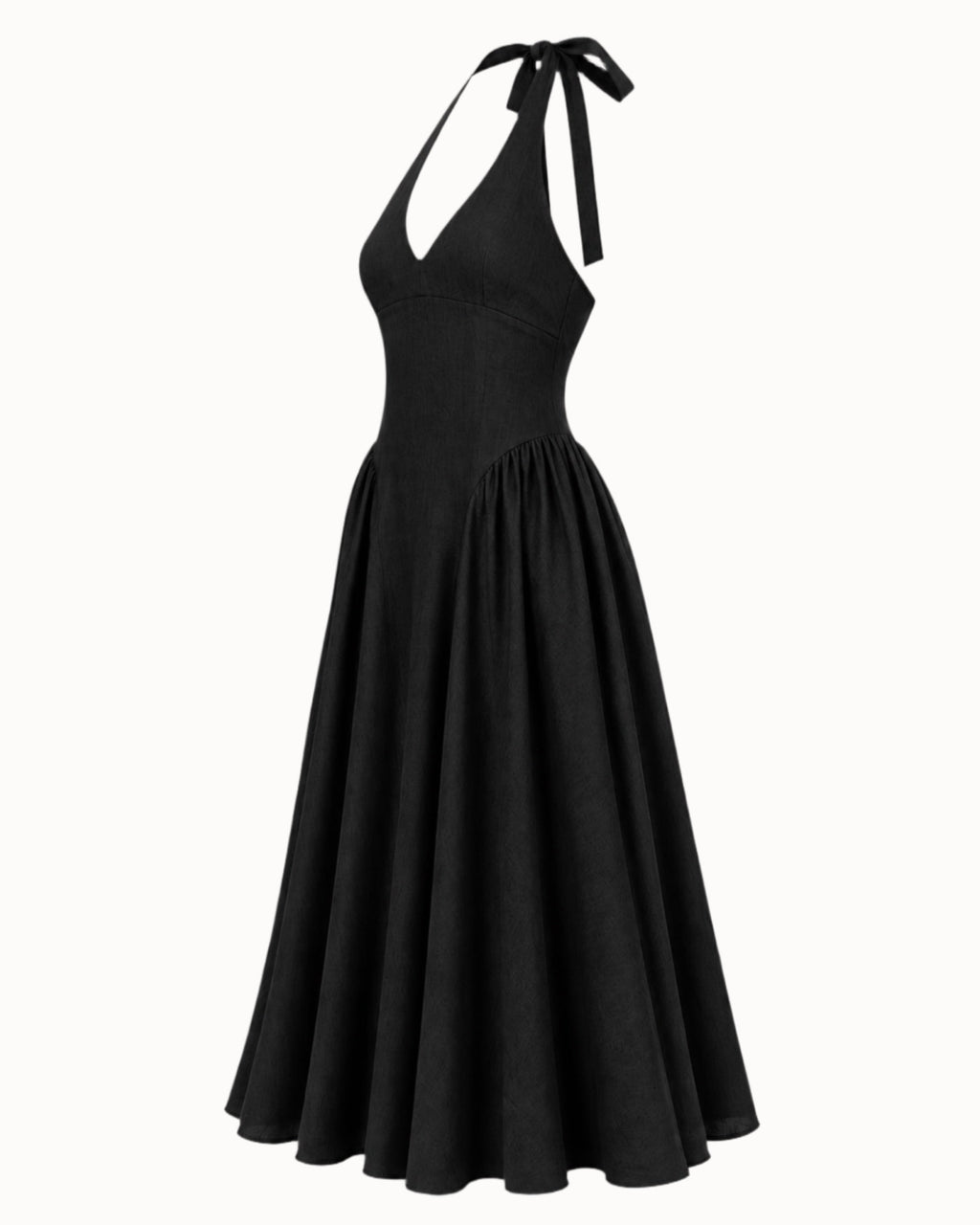 Šaty "Reign linen" black