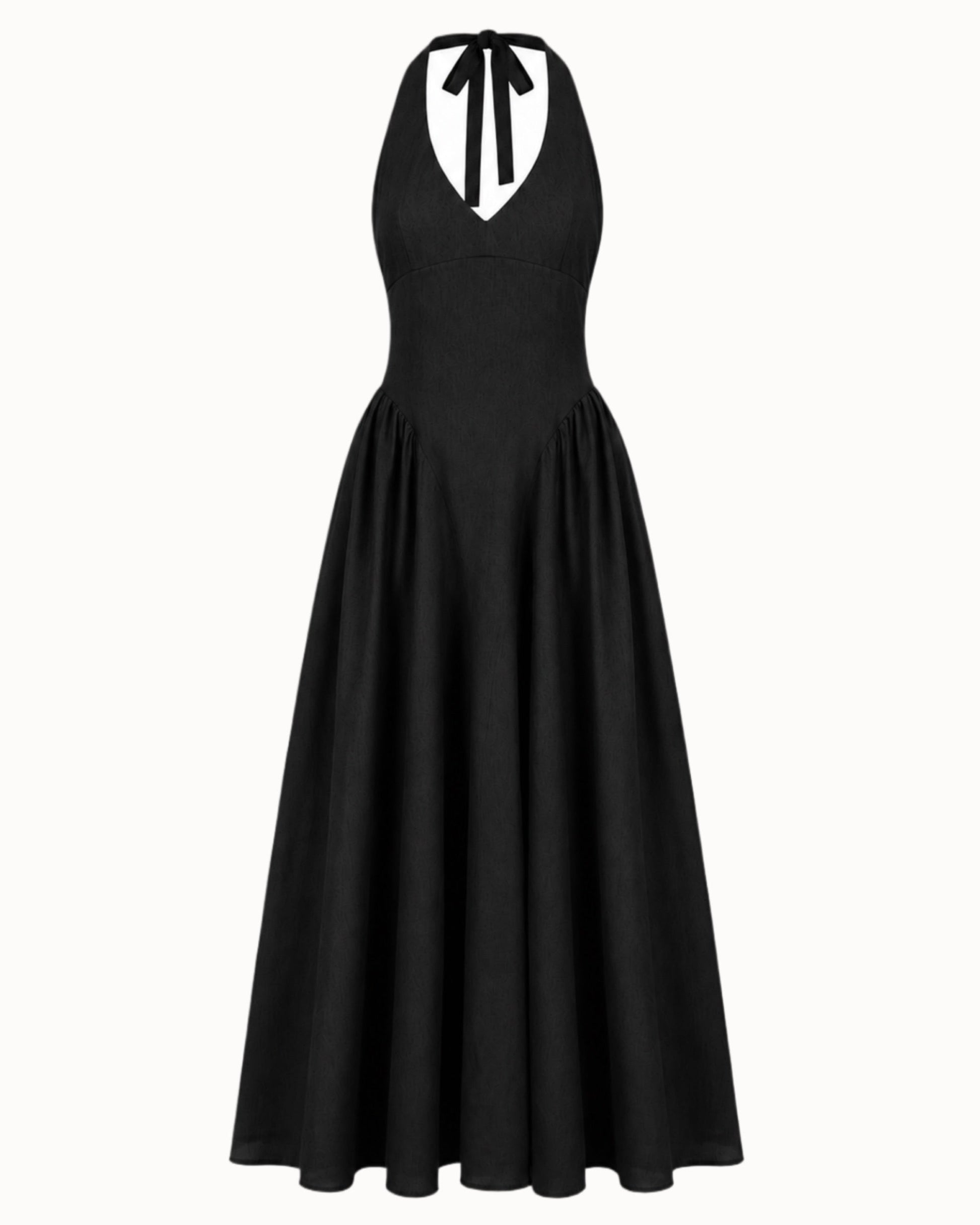 Šaty "Reign linen" black