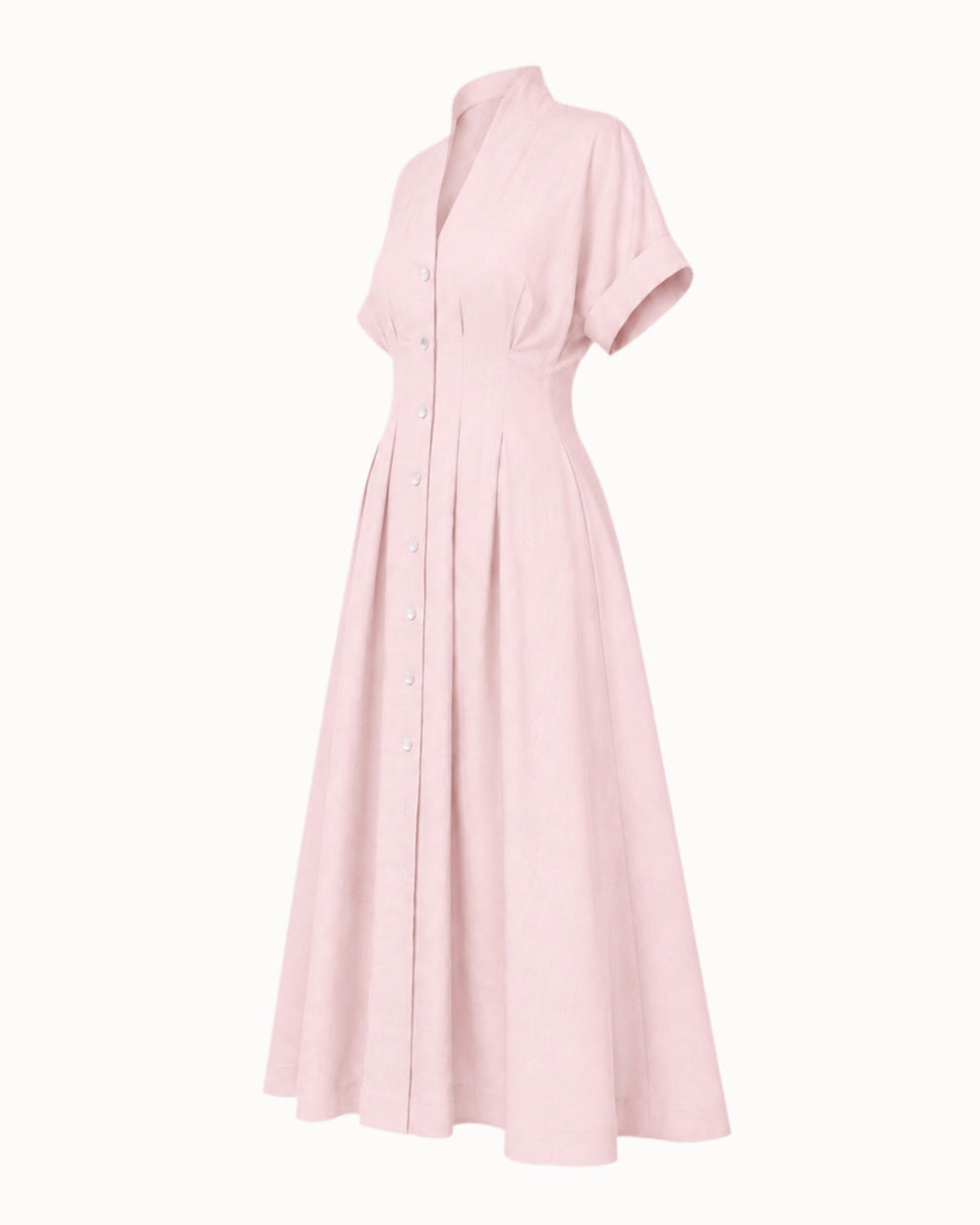 Šaty "Provence" baby pink ramie